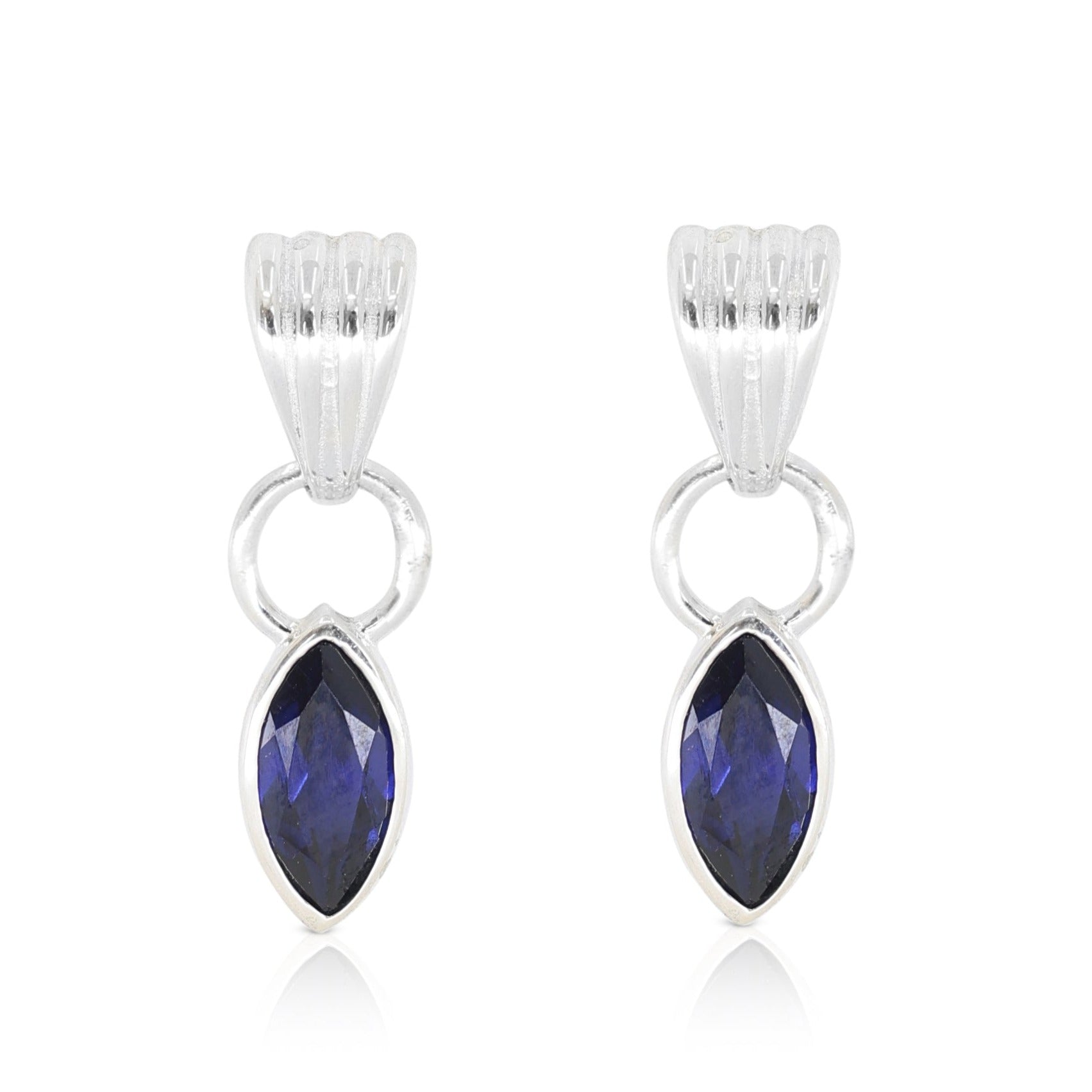 Camille Sapphire Silver Earrings