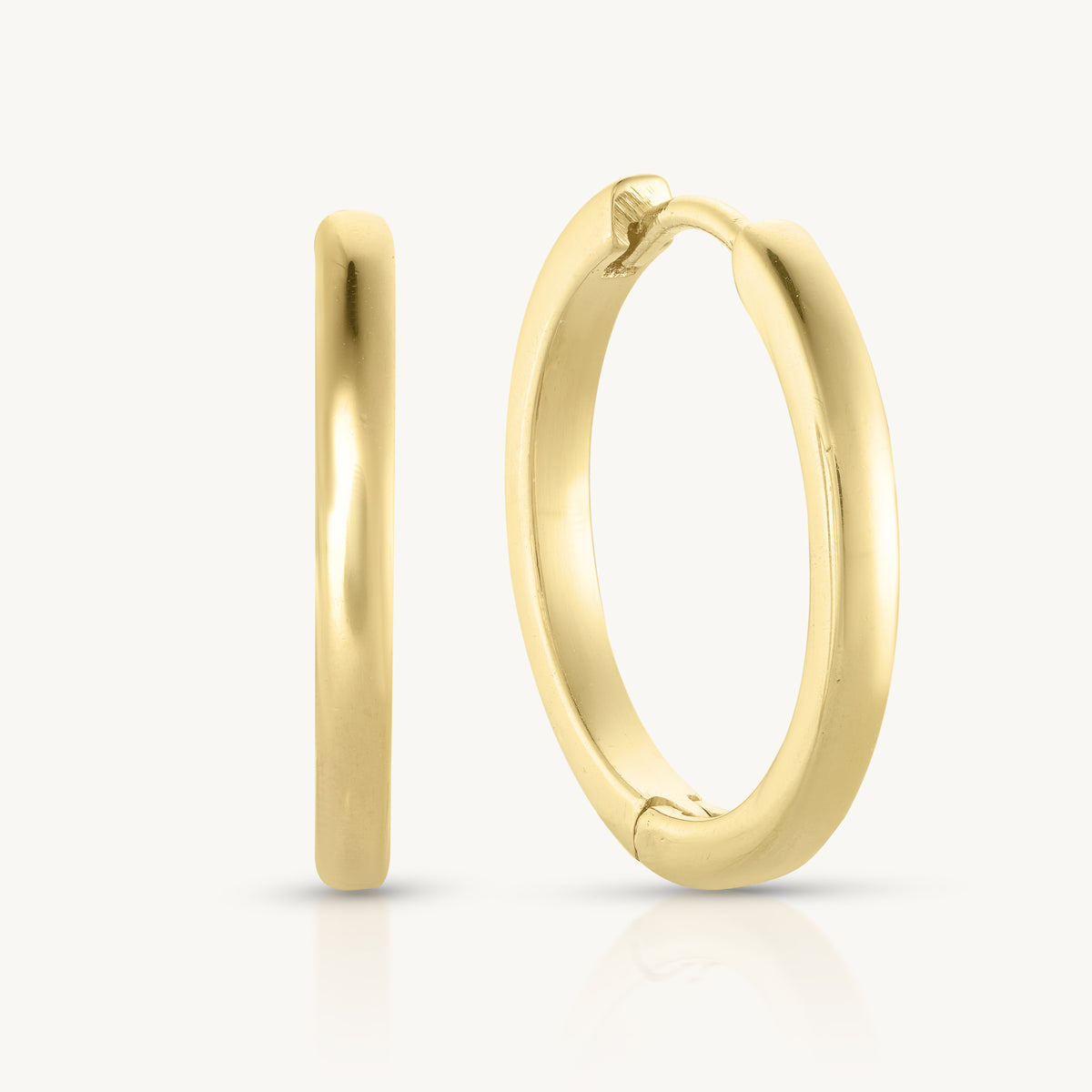MIKKI POLISHED METAL HUGGIE-GOLD main image 1