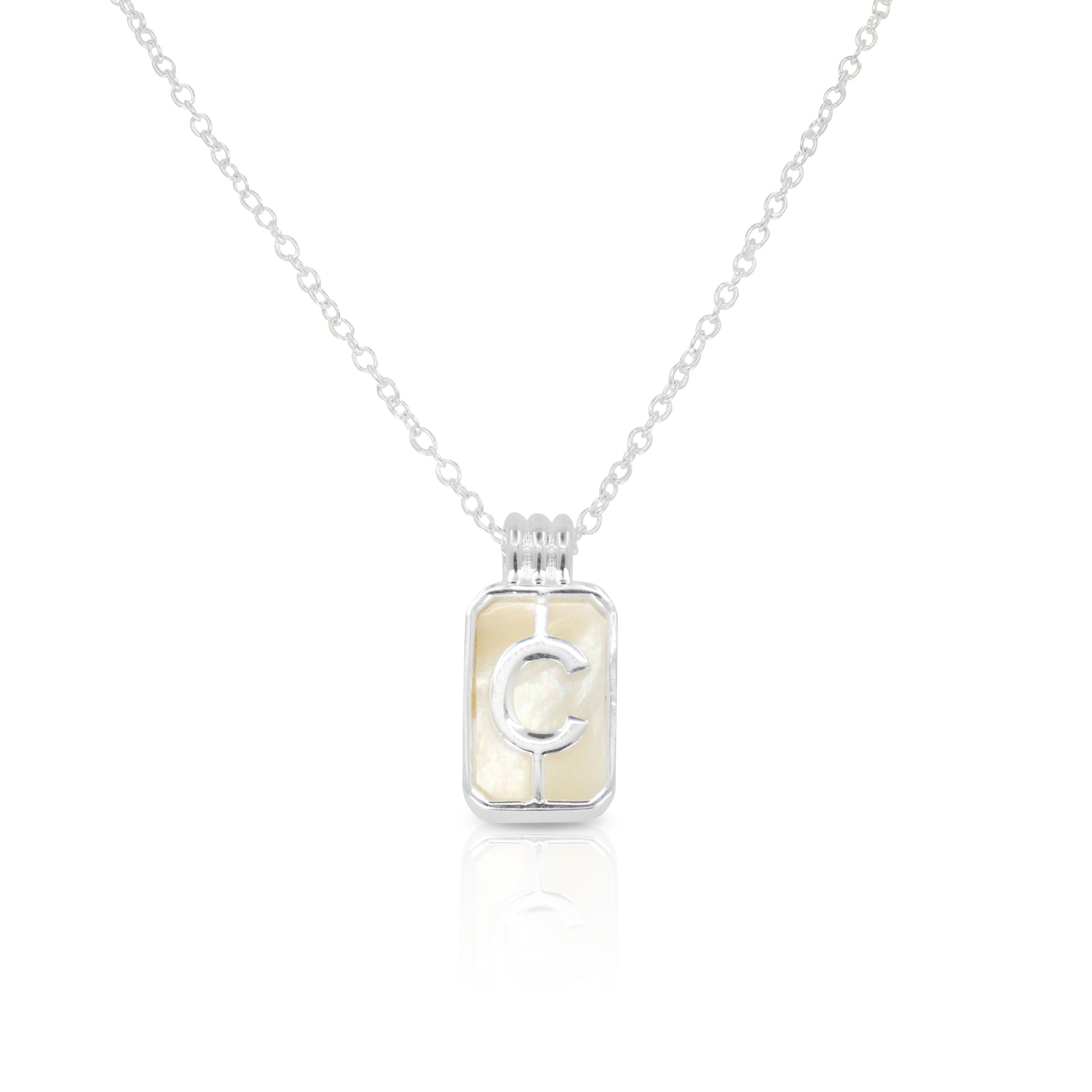 Initial A to Z Silver Pendant