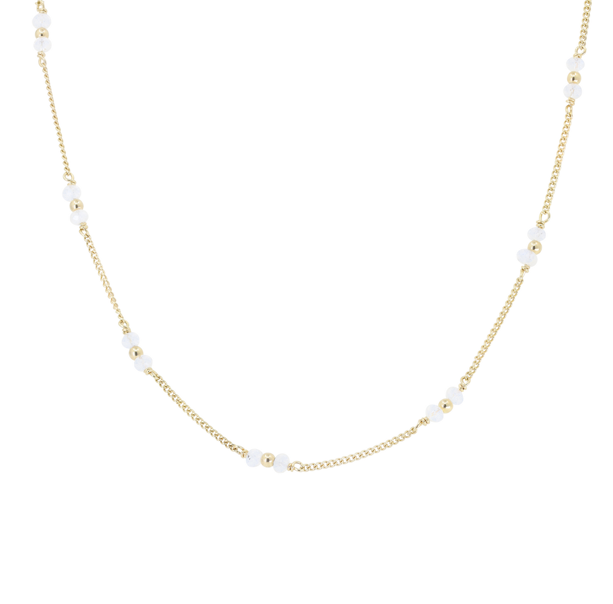 Plain white sales gold necklace