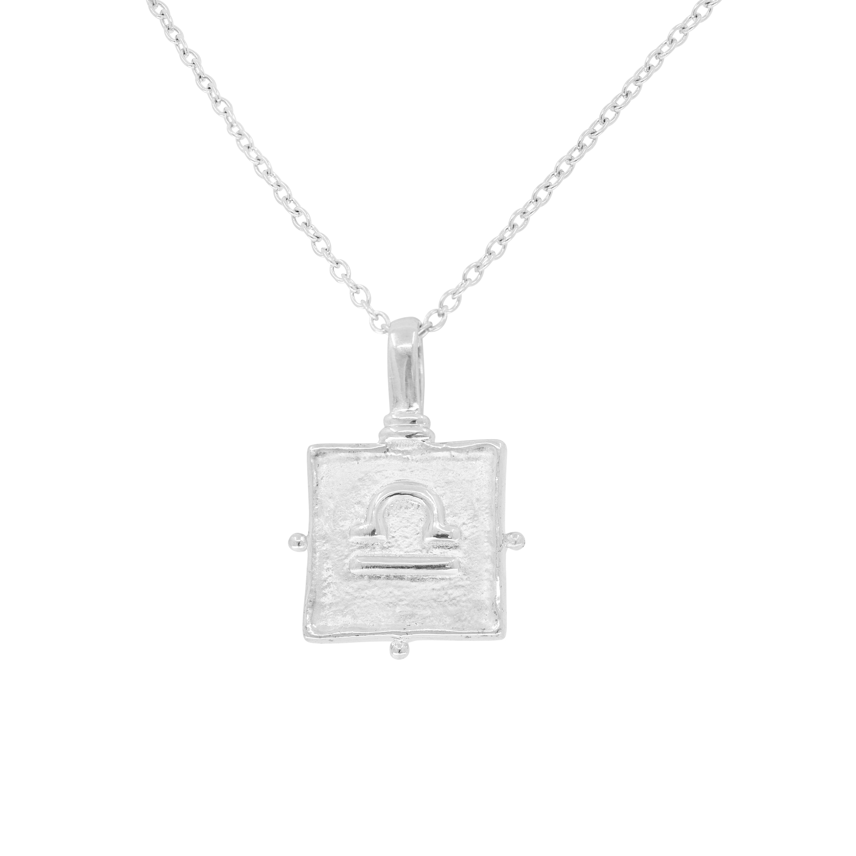 Libra Zodiac Silver Necklace