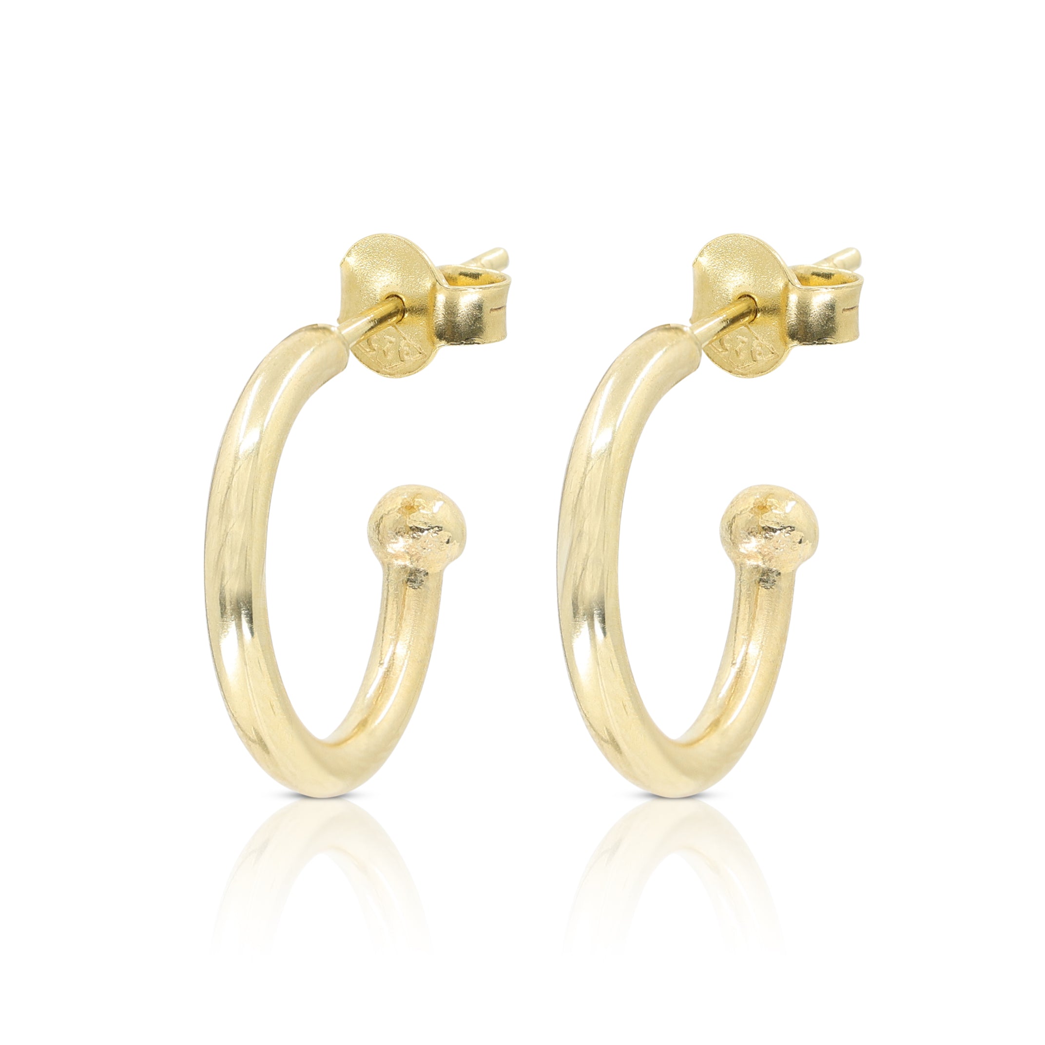 Polished Gold Hoops - Small
