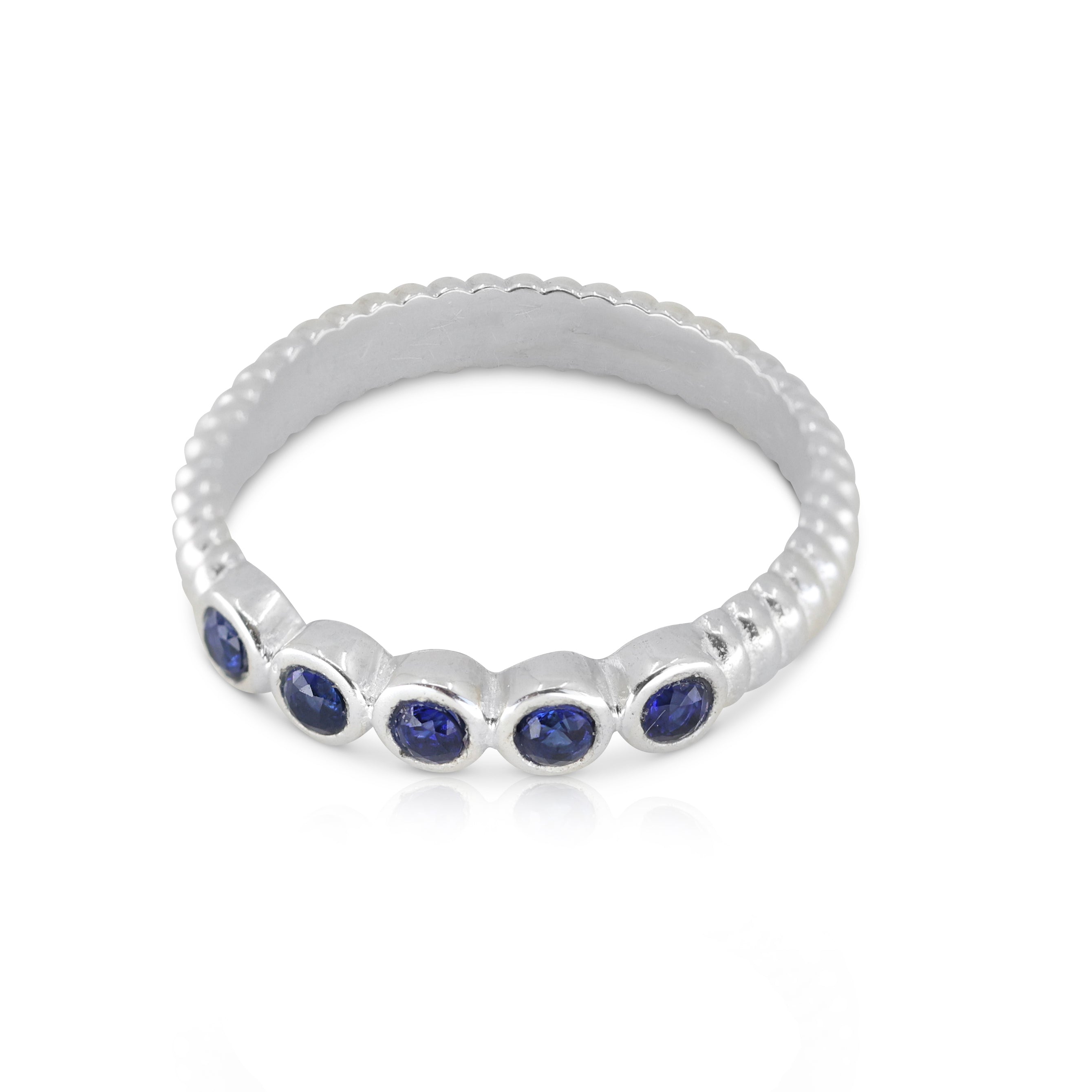 Binded Sapphire Silver Stacker