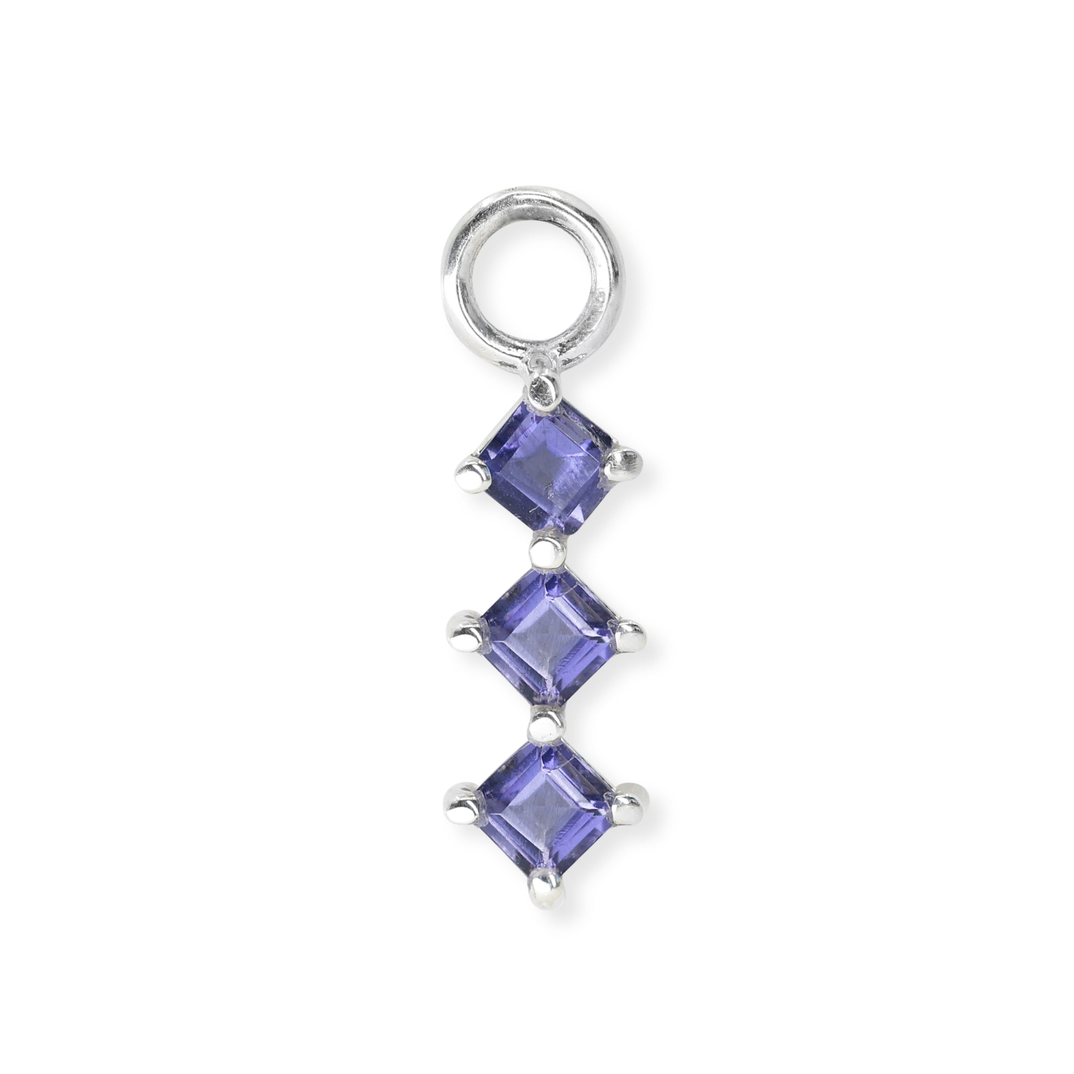 Trio Iolite Silver Charm