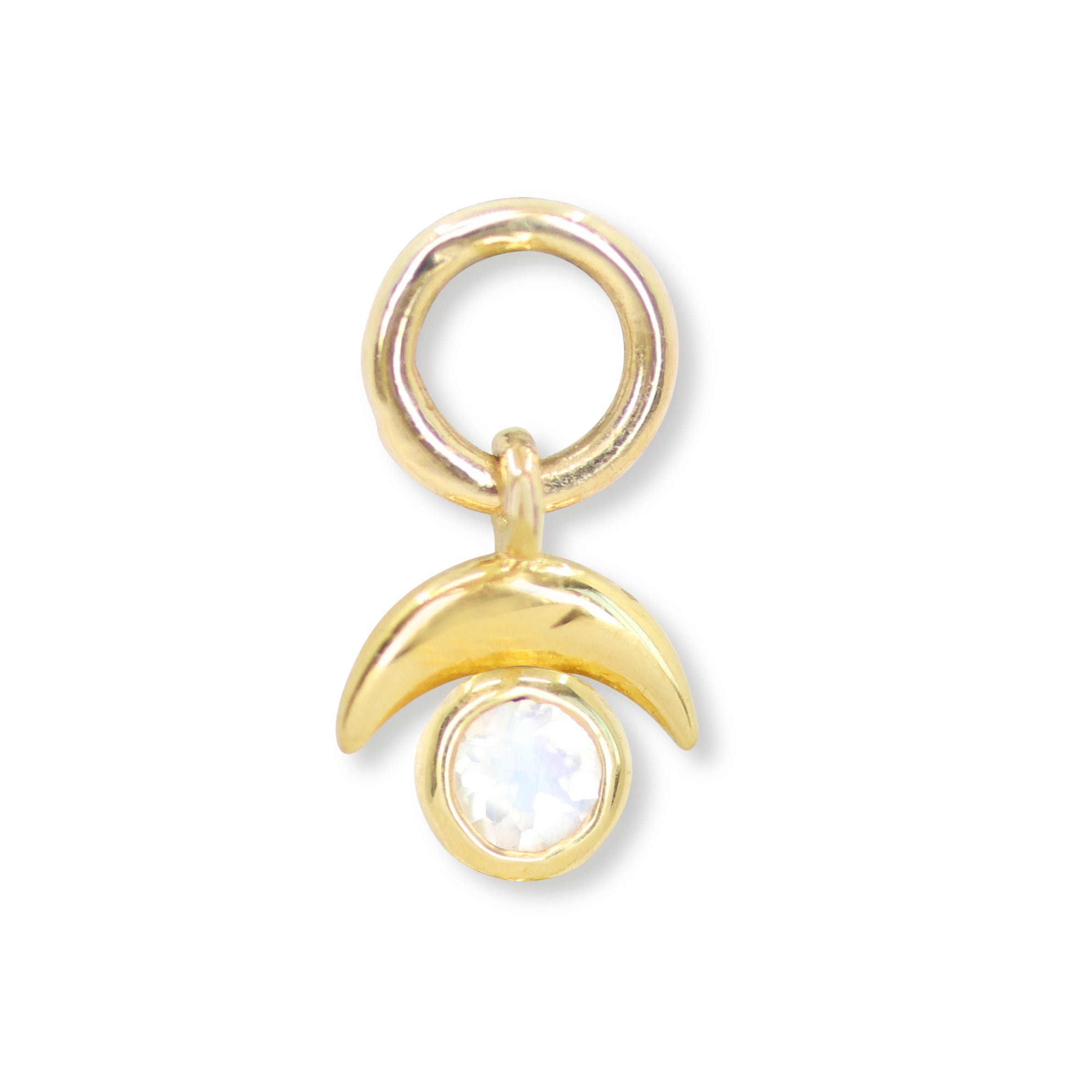 Lunar Gold Moonstone Charm