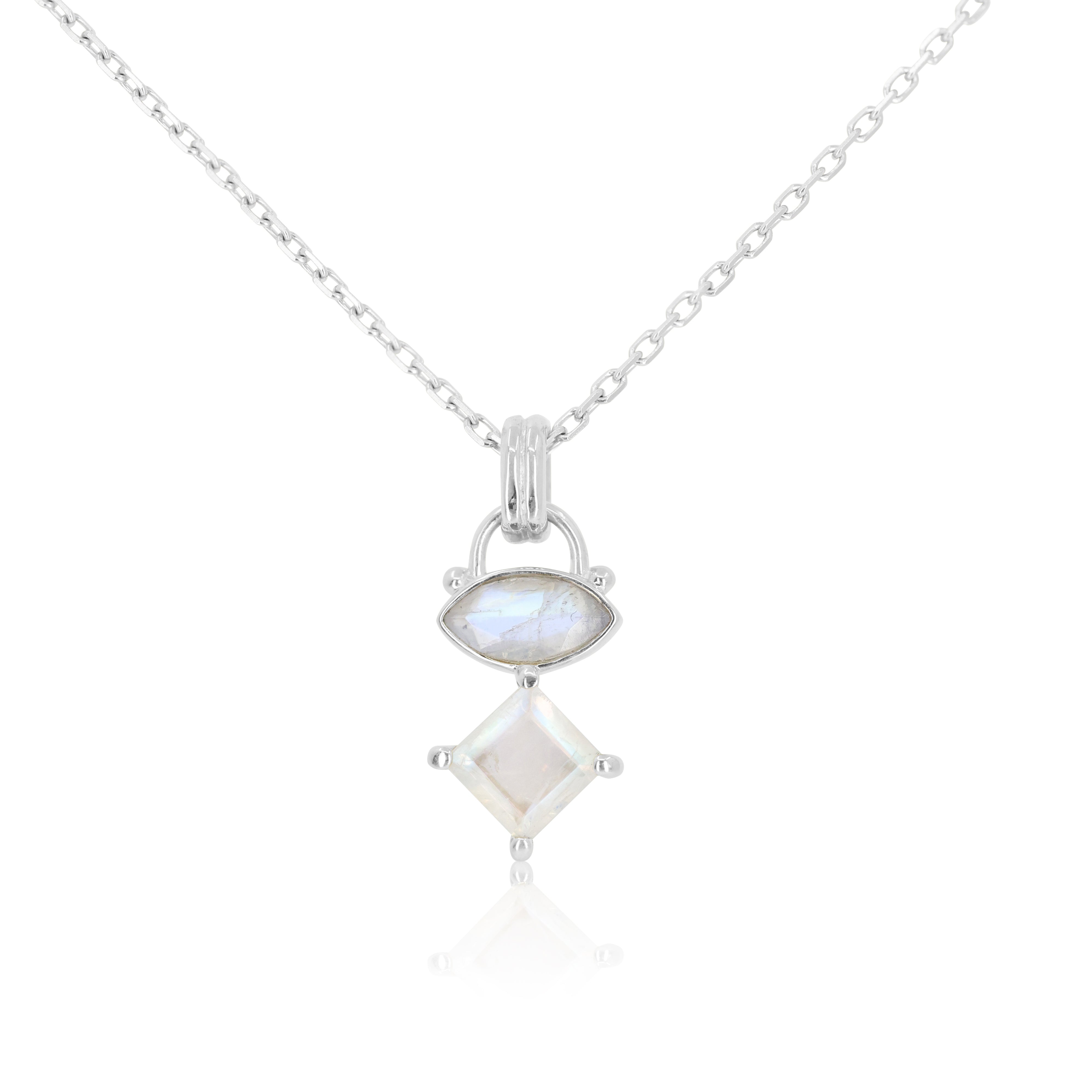 Mila Moonstone Silver Necklace