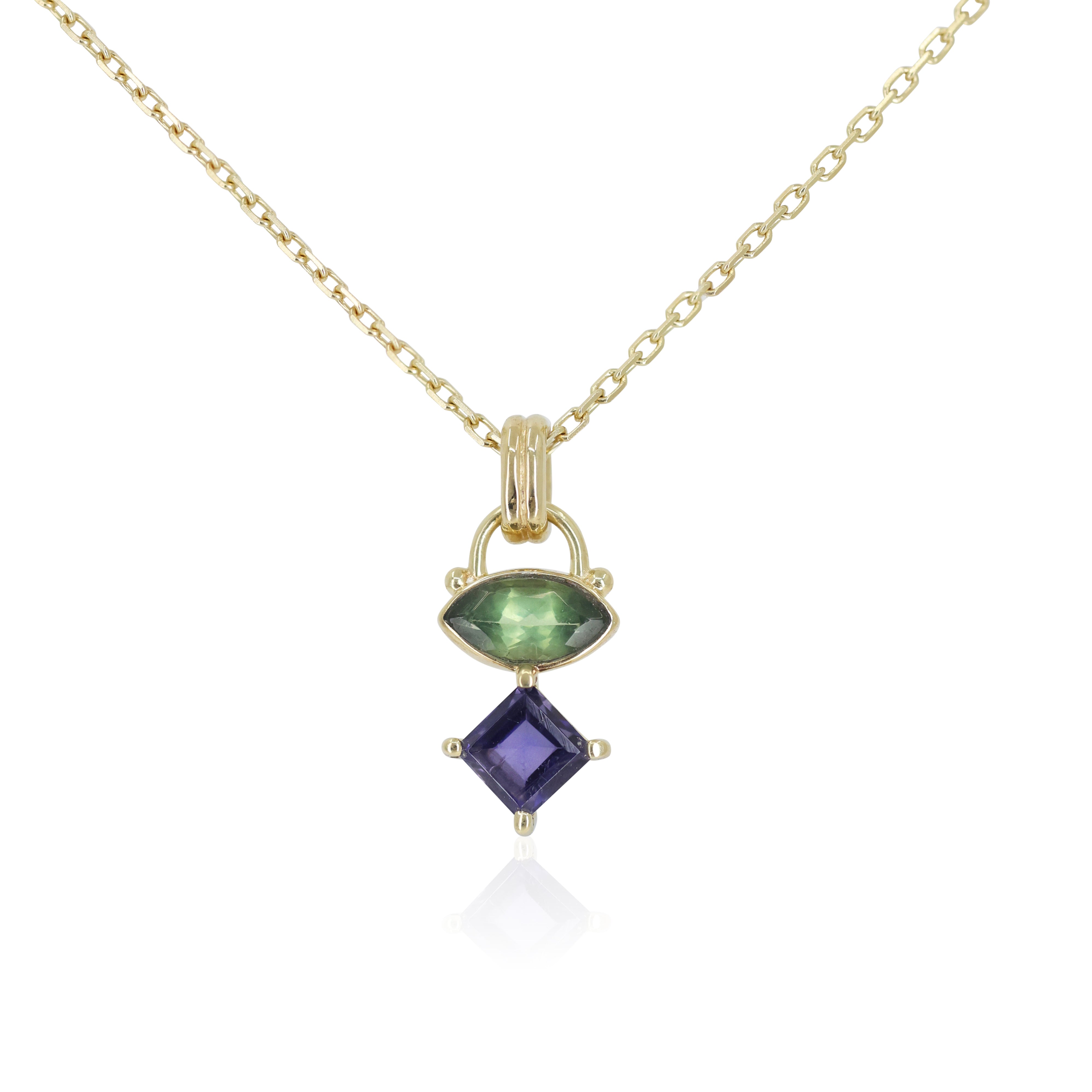 Mila Apatite & Iolite Gold Necklace