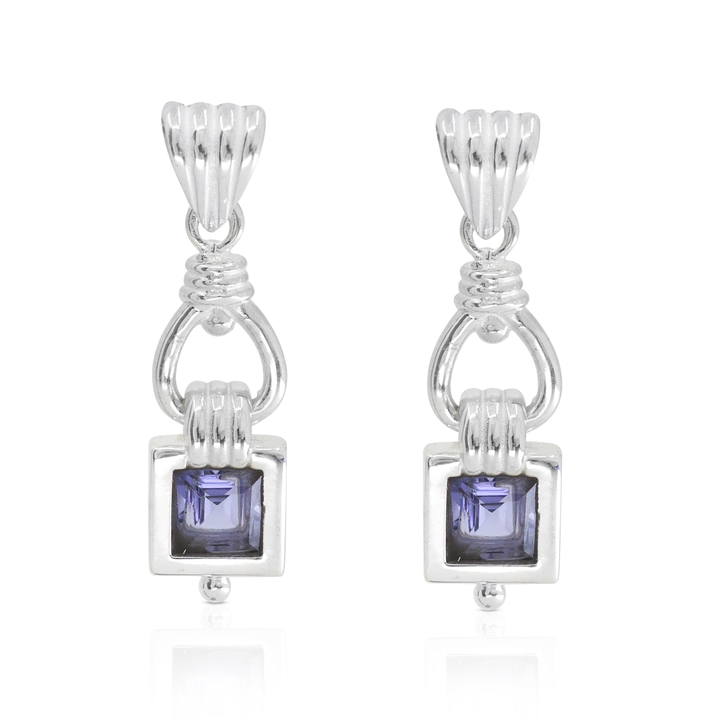 Freya Iolite Silver Earrings