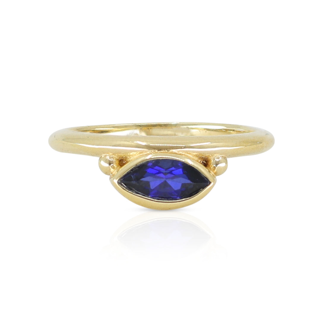 Nyra Marquise Sapphire Gold Stacker