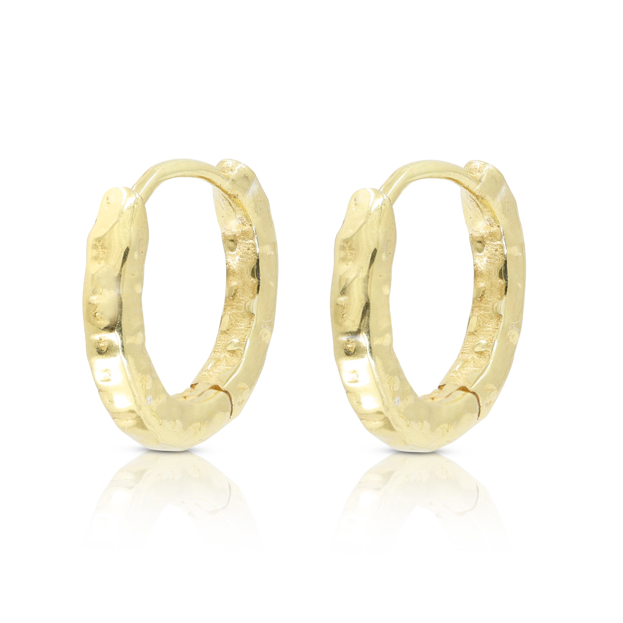 Textured Gold Huggies - Medium