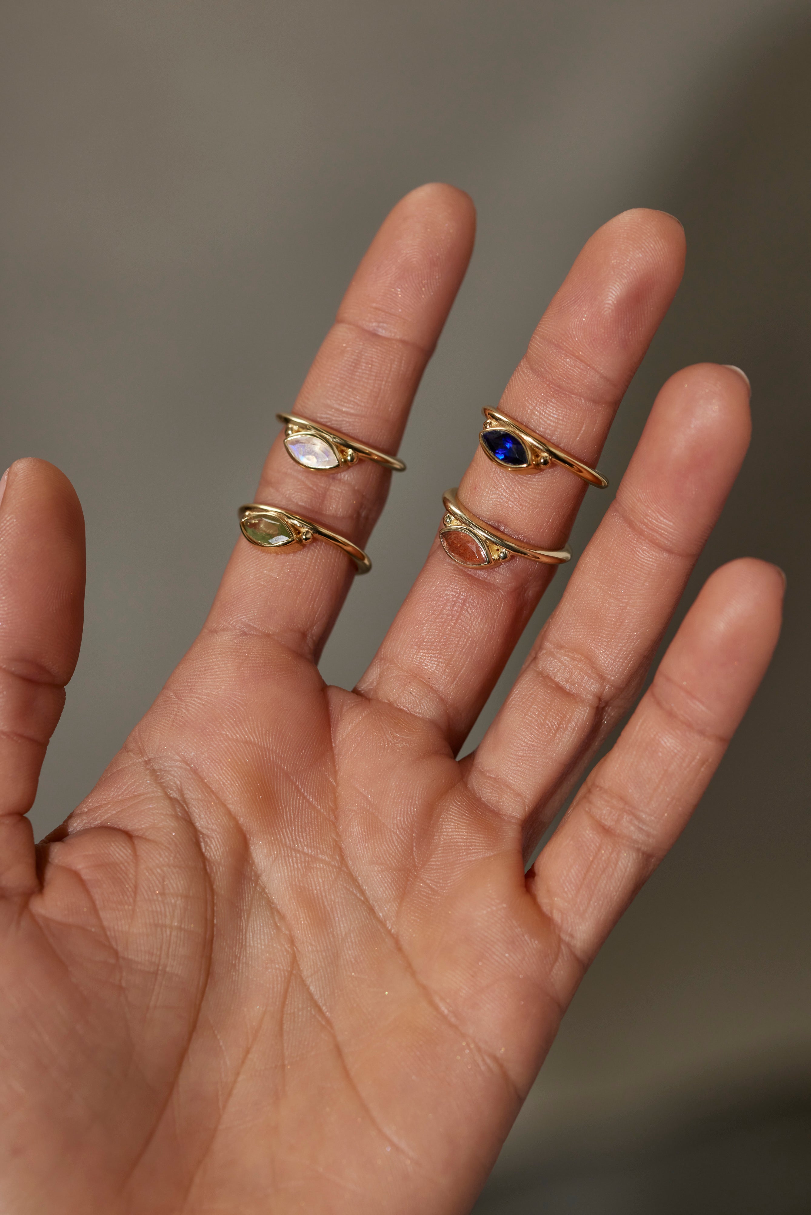 Nyra Marquise Sapphire Gold Stacker