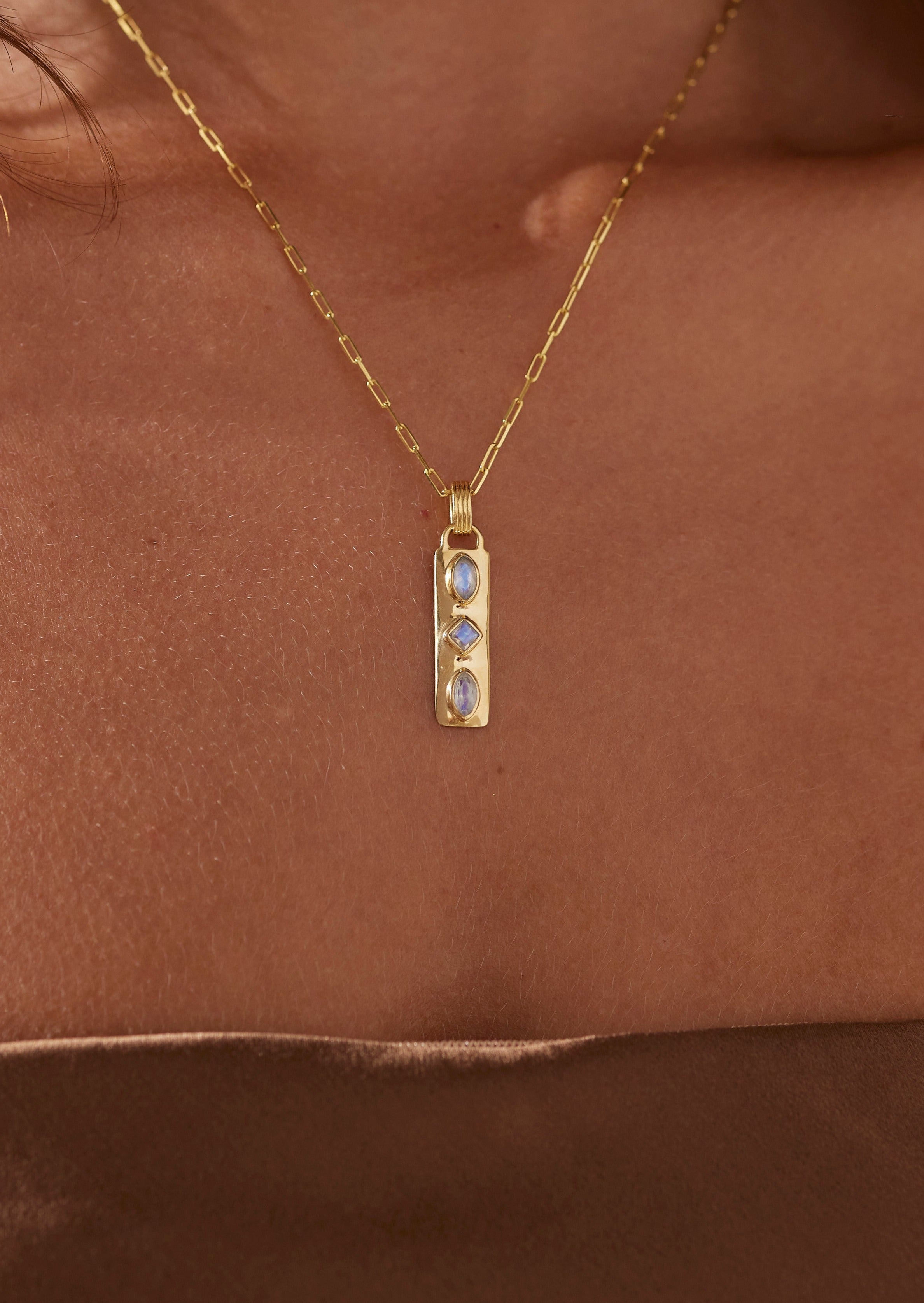 Coronet Moonstone Gold Necklace