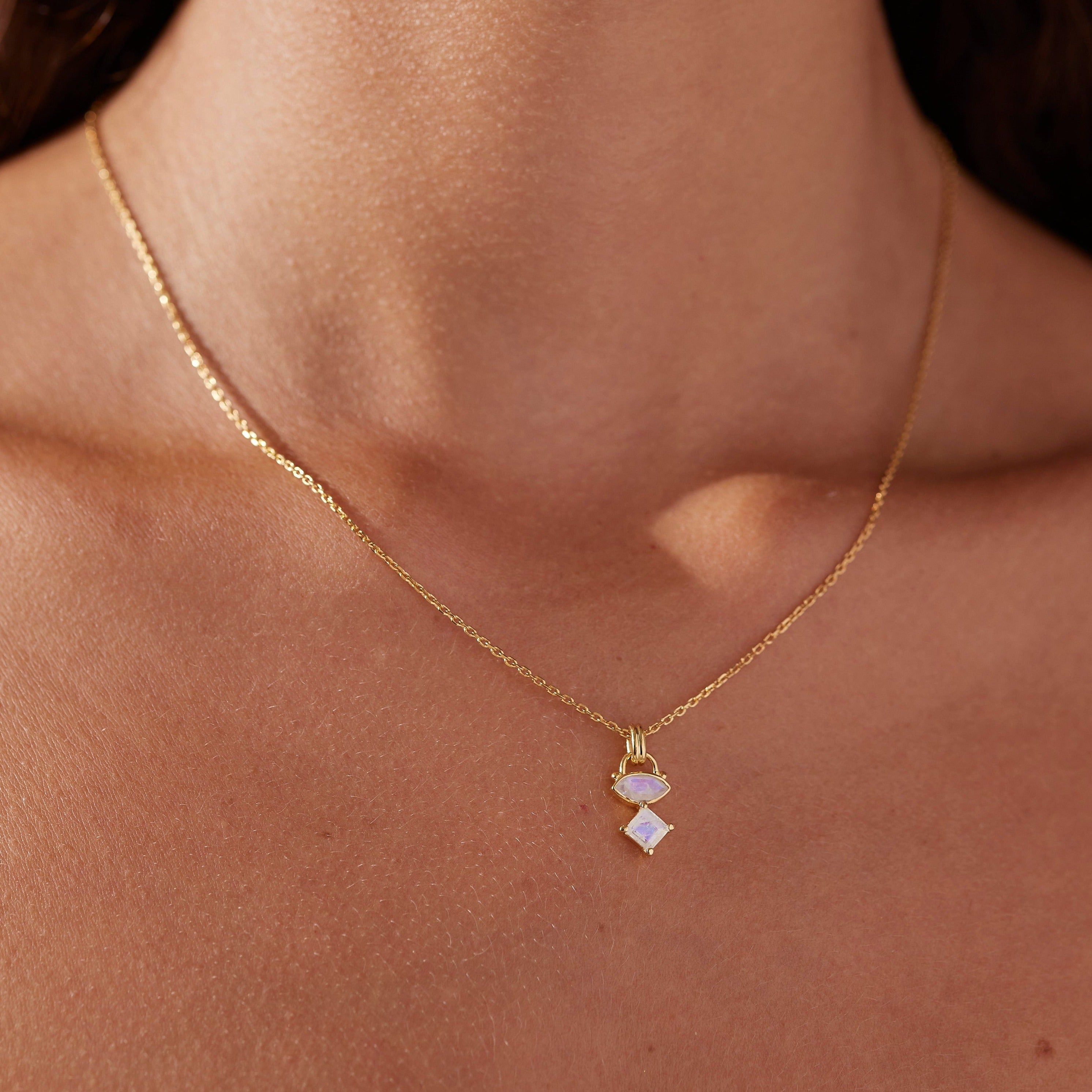 Mila Moonstone Gold Necklace