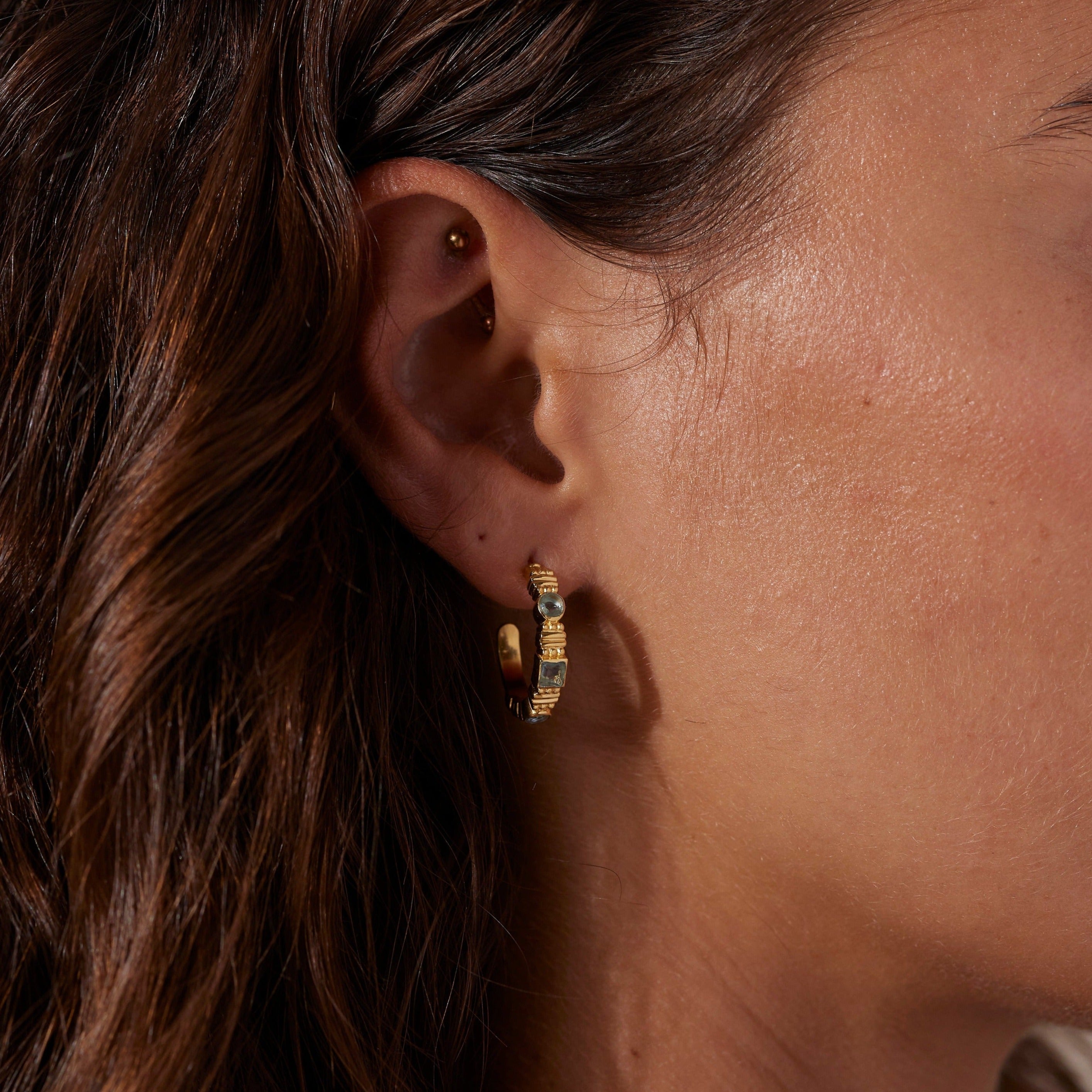 Rana Apatite Gold Earrings