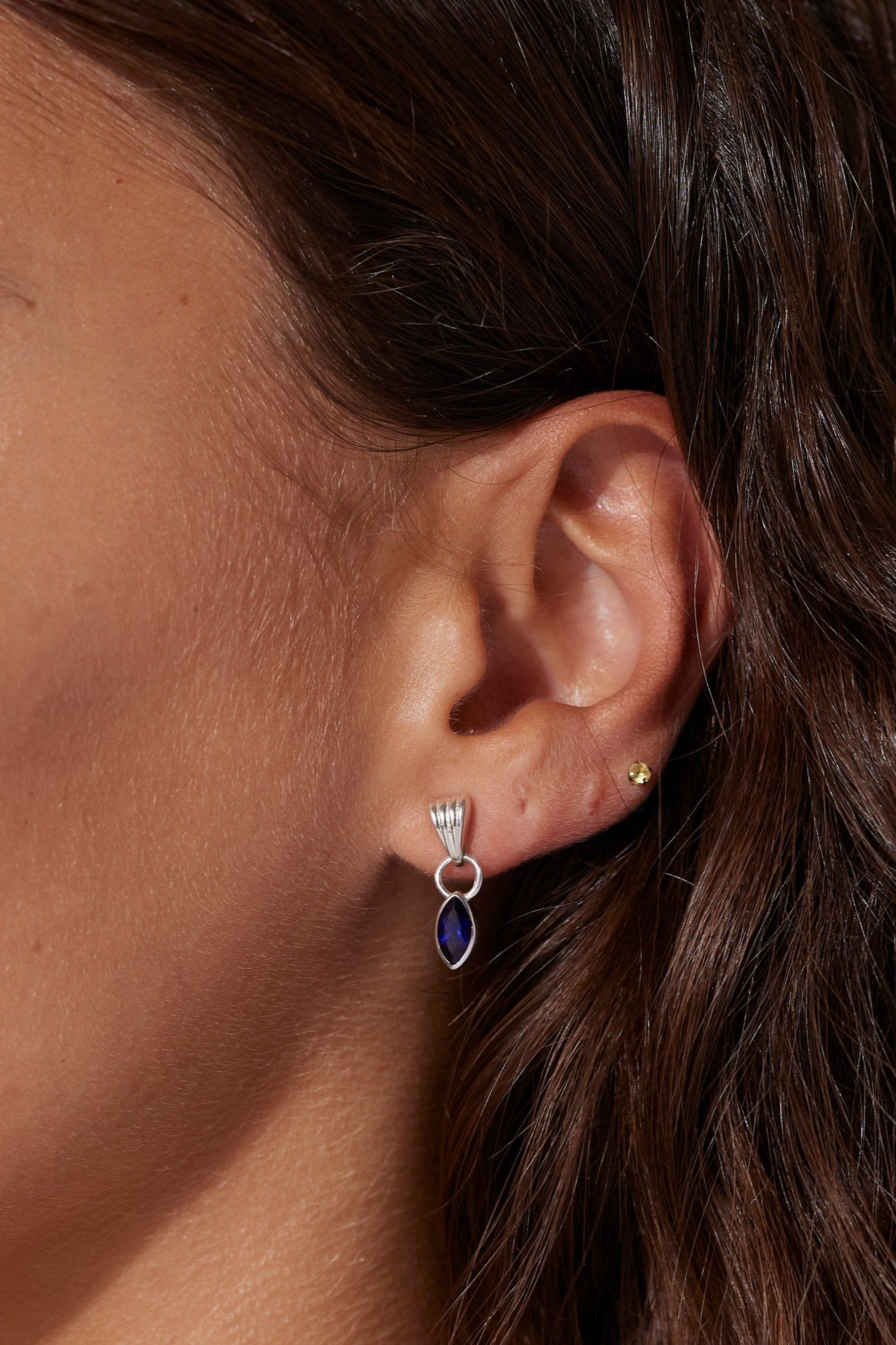 Camille Sapphire Silver Earrings ToniMay