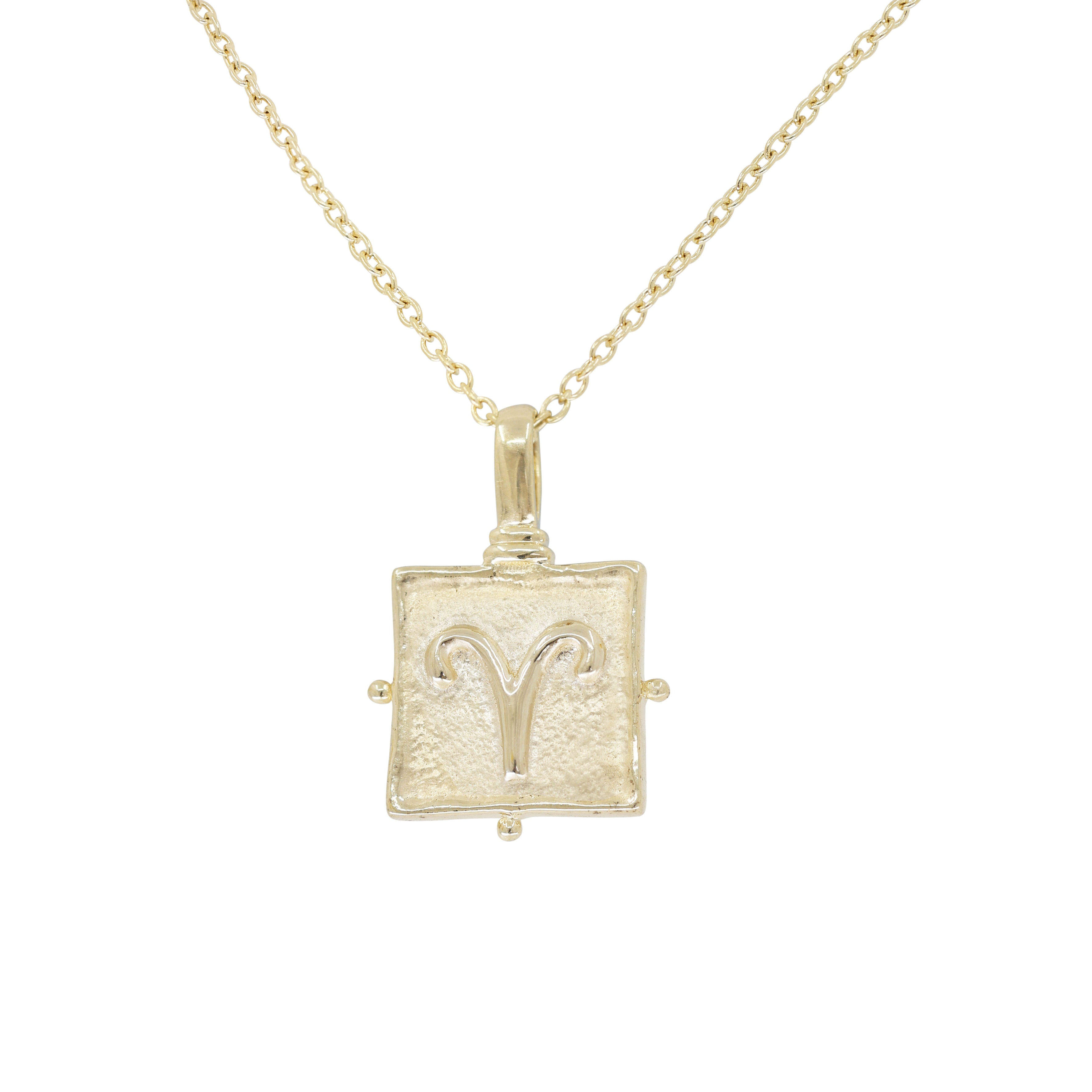 Aries Zodiac Gold Necklace