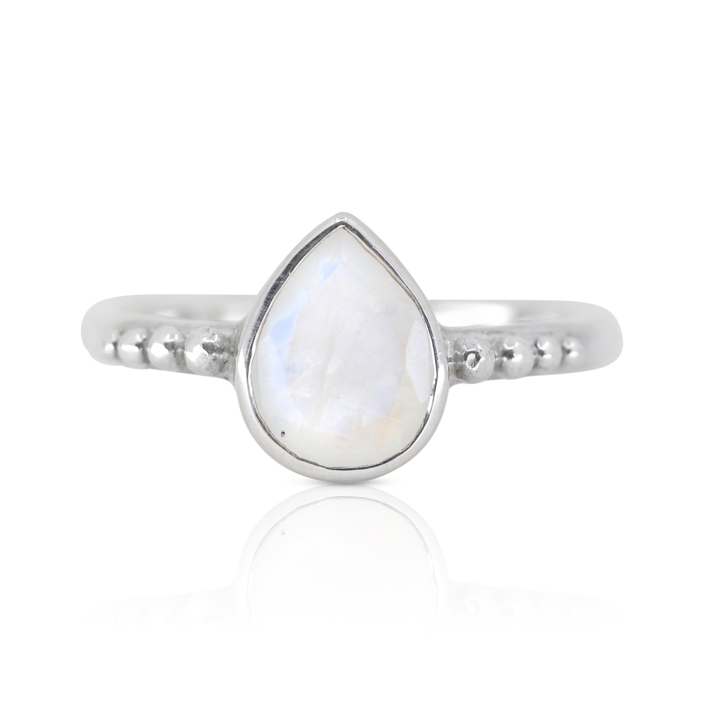 Amie Moonstone Silver Stacker