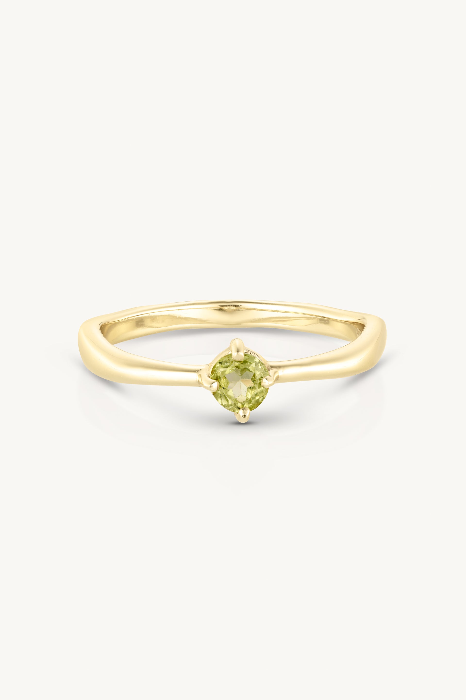 August Peridot Gold Birthstone Ring – ToniMay - Main Image