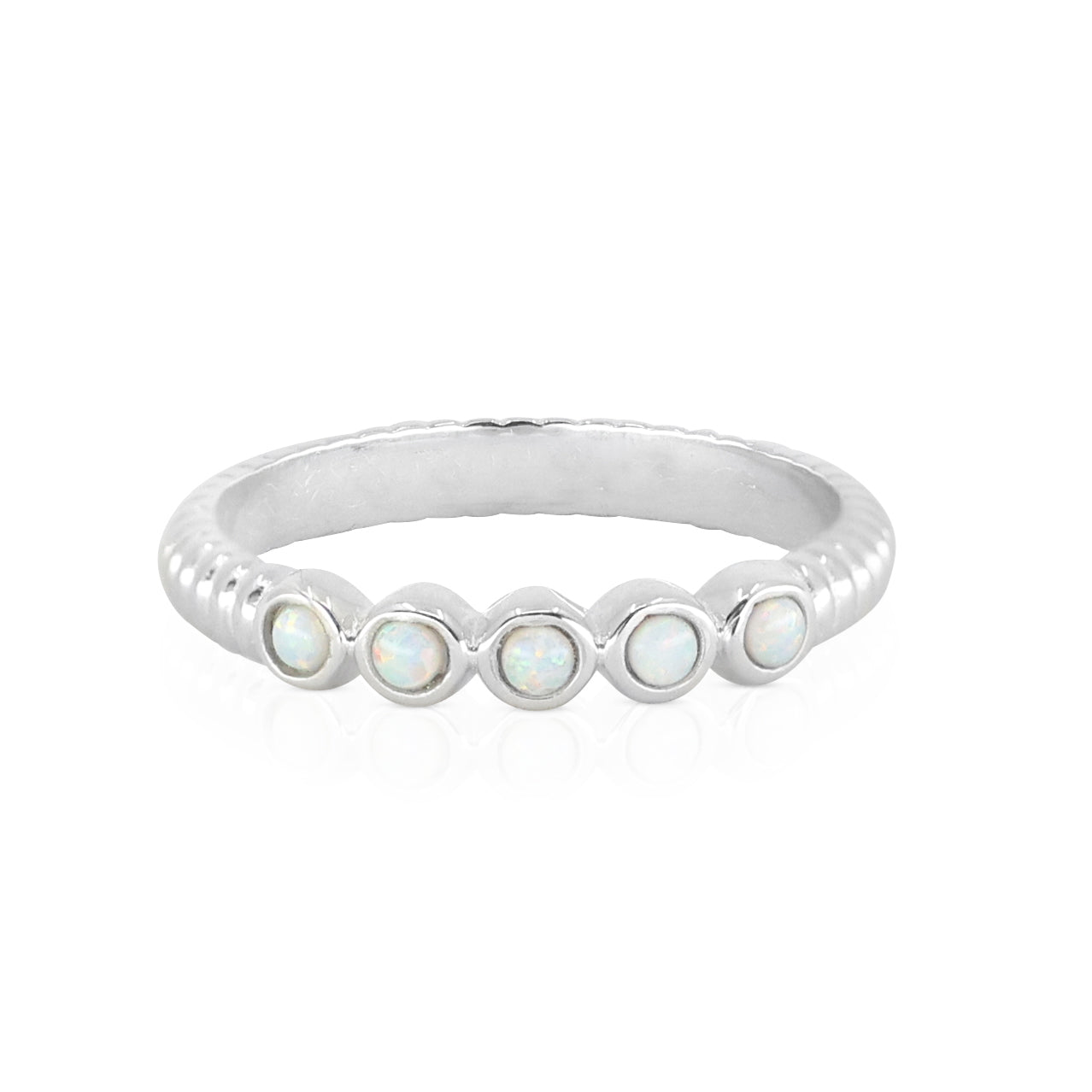 Binded Opal Silver Stacker