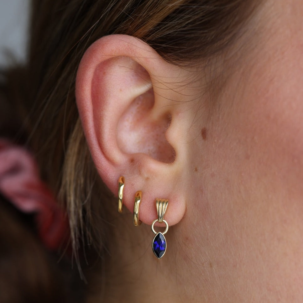 Camille Sapphire Gold Earrings