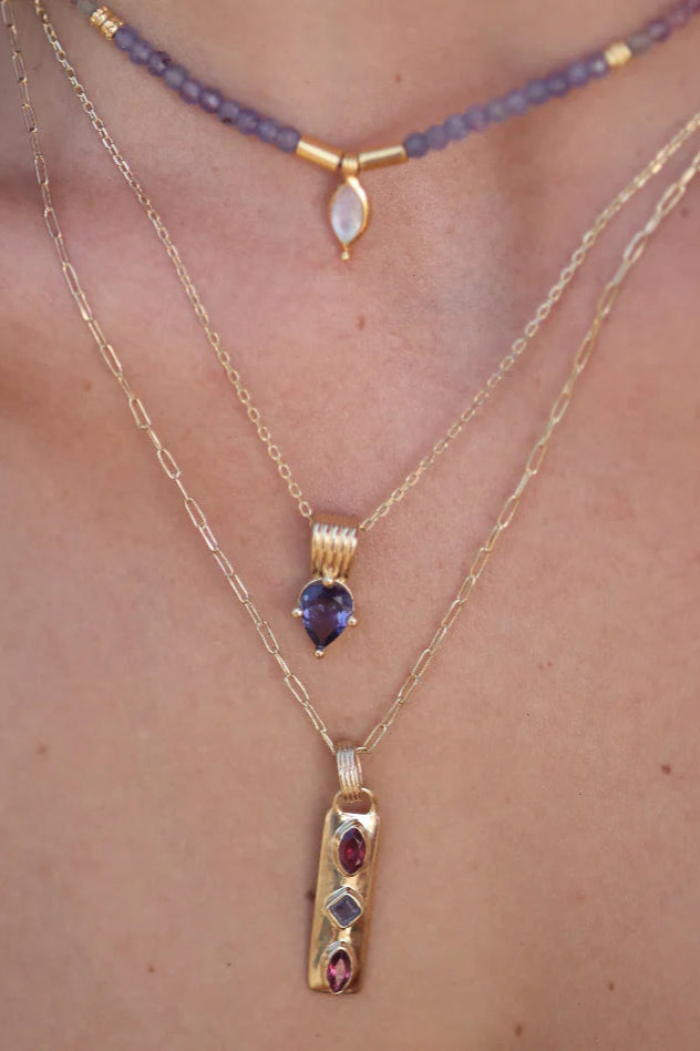 Coronet Moonstone Gold Necklace