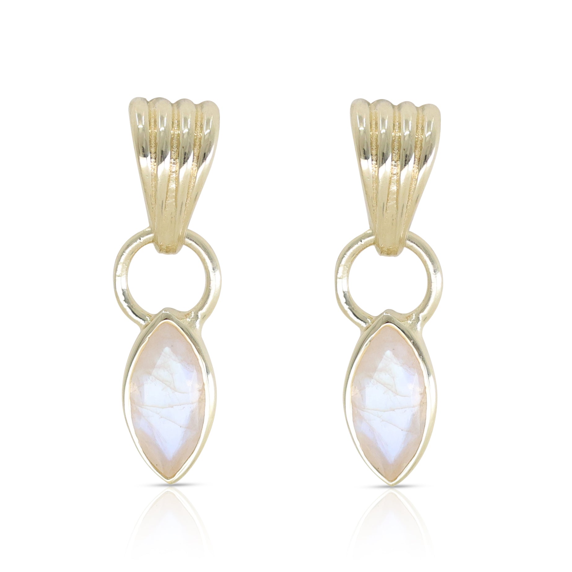 Camille Moonstone Gold Earrings