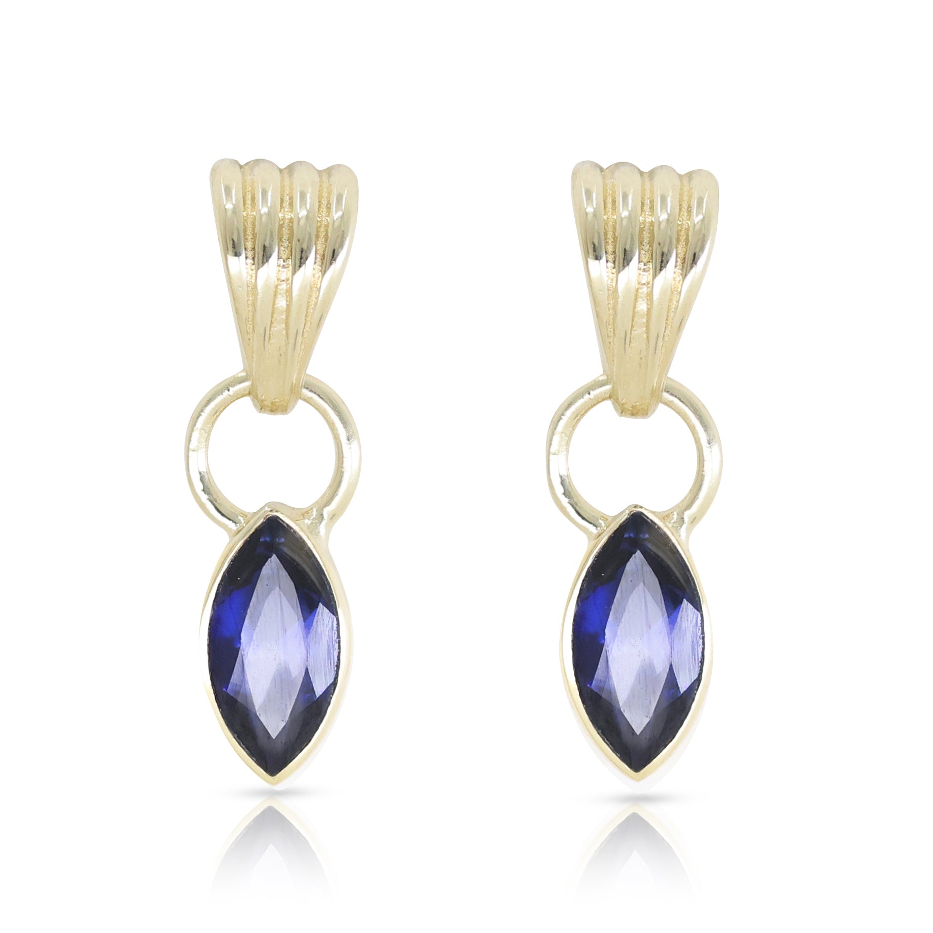 Camille Sapphire Gold Earrings