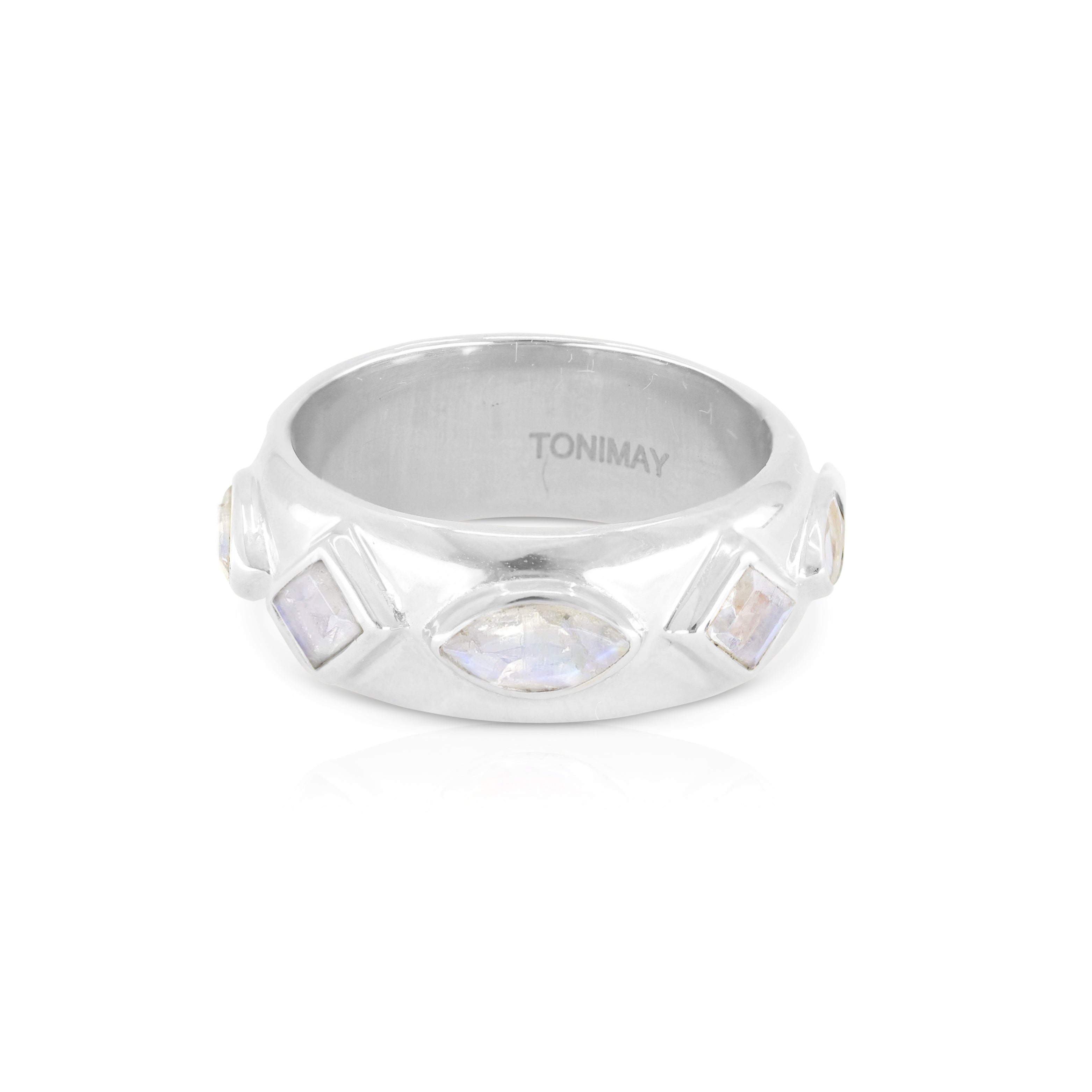 Coronet Moonstone Silver Ring
