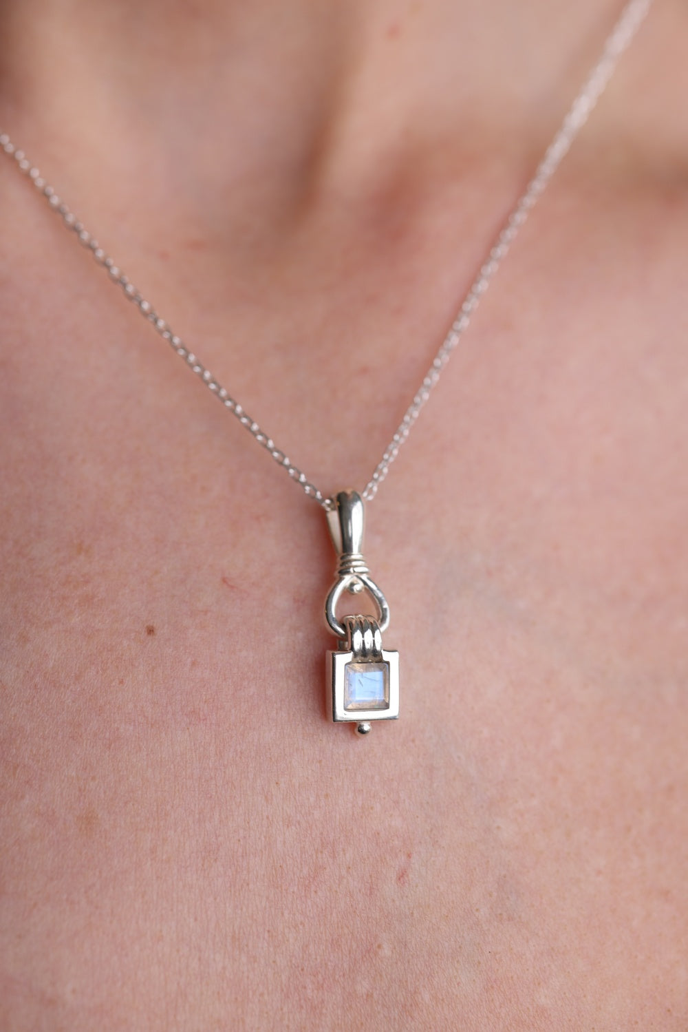 Freya Moonstone Silver Necklace