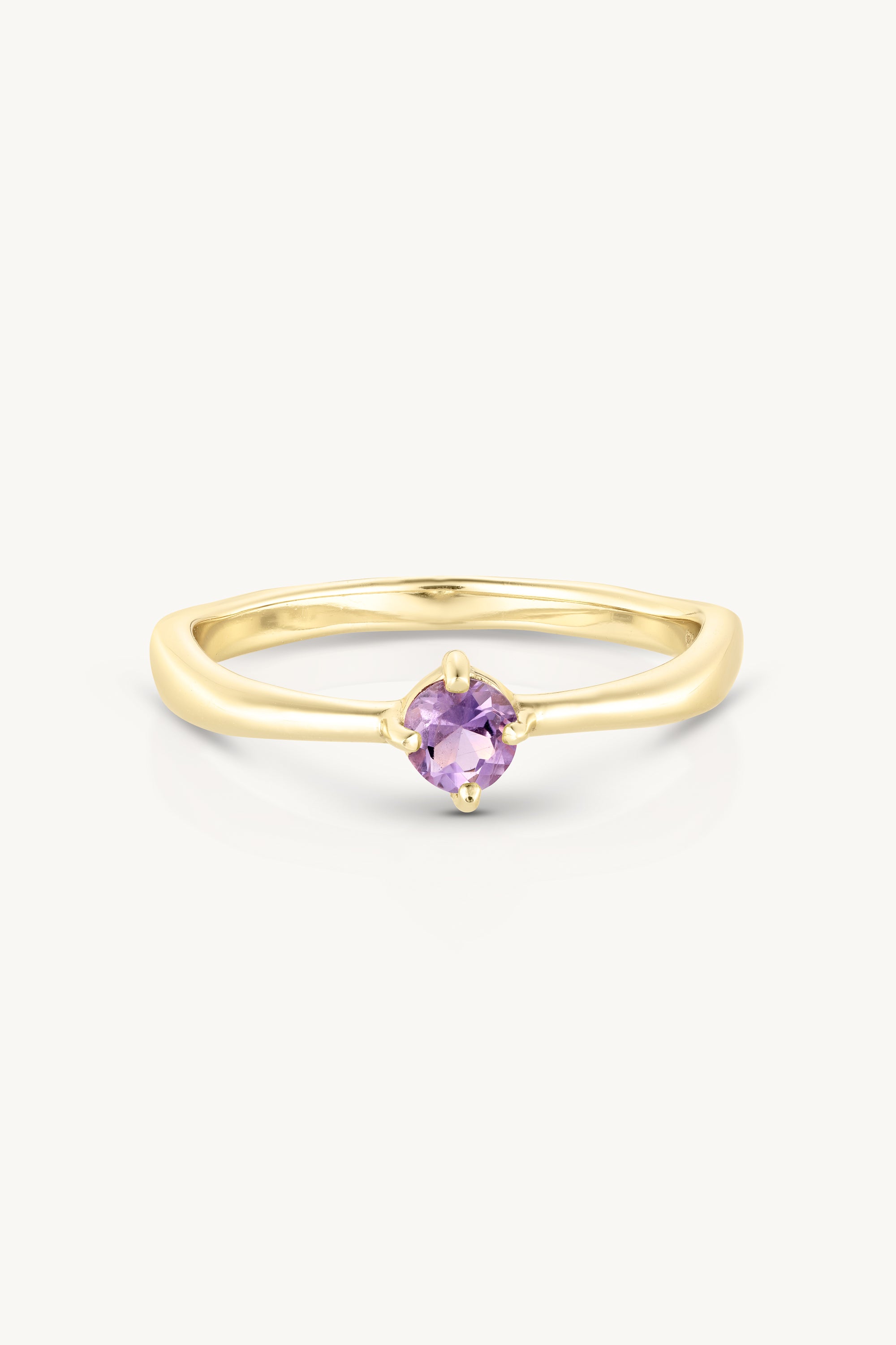 February Amethyst Gold Birthstone Ring – ToniMay