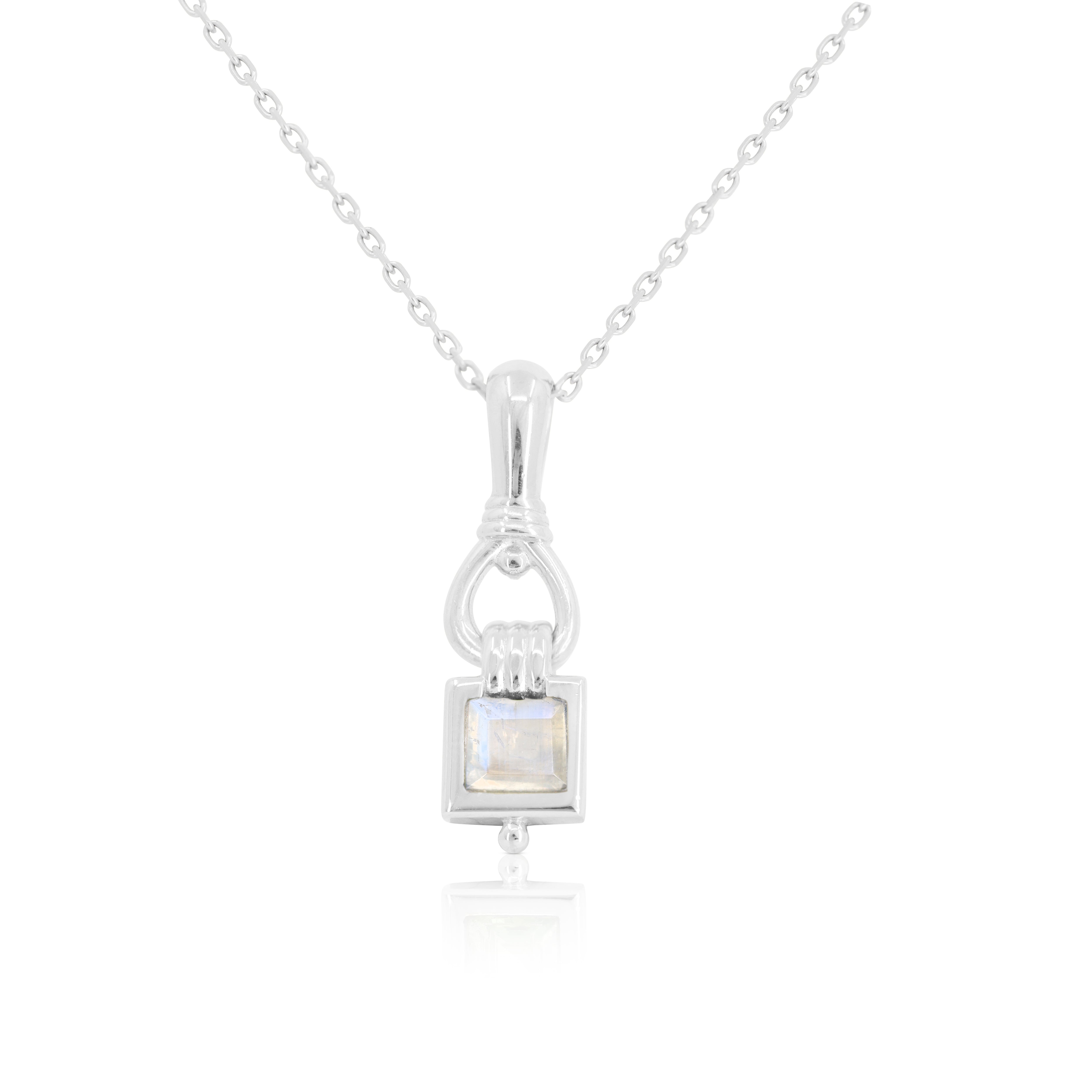 Freya Moonstone Silver Necklace