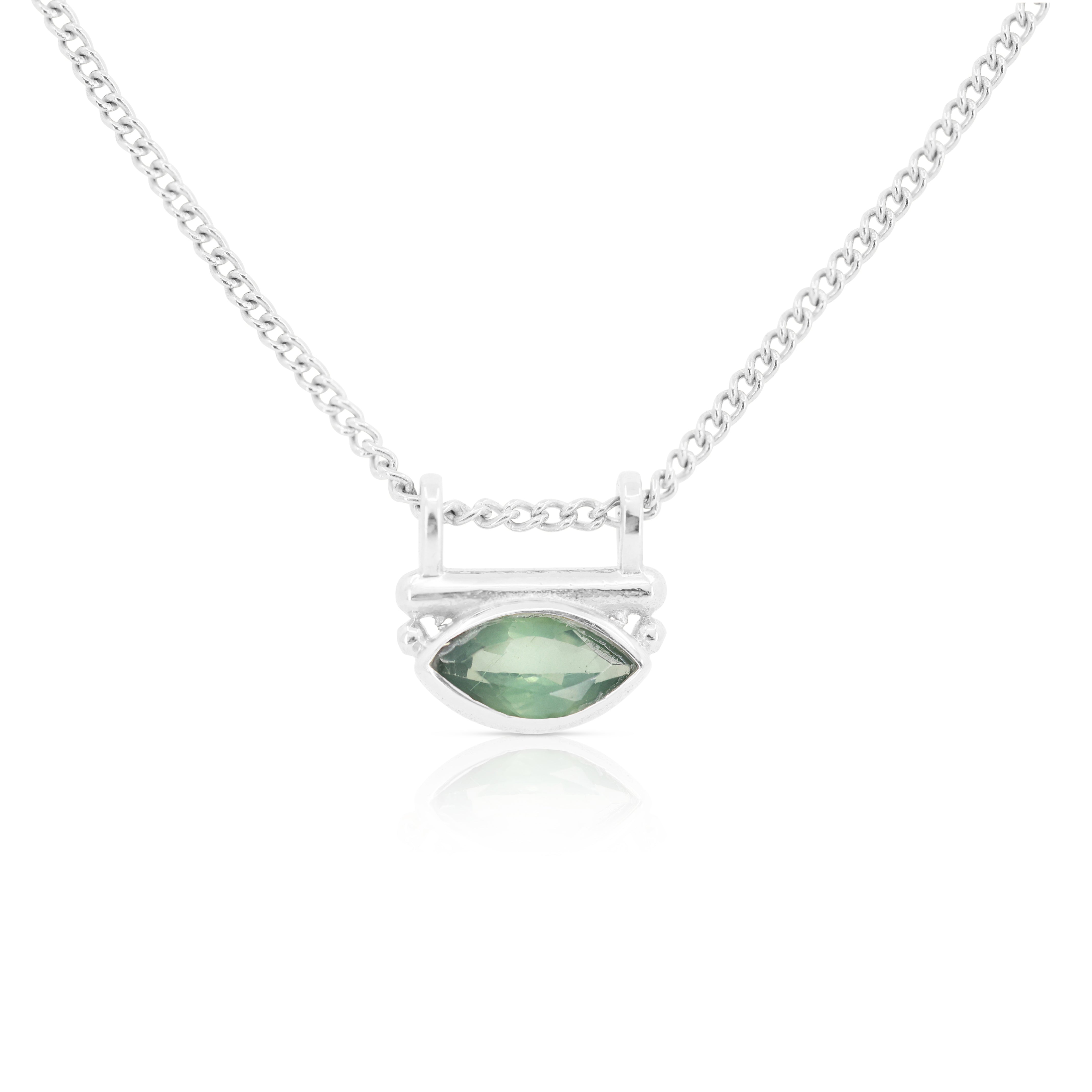 Nyra Apatite Silver Necklace