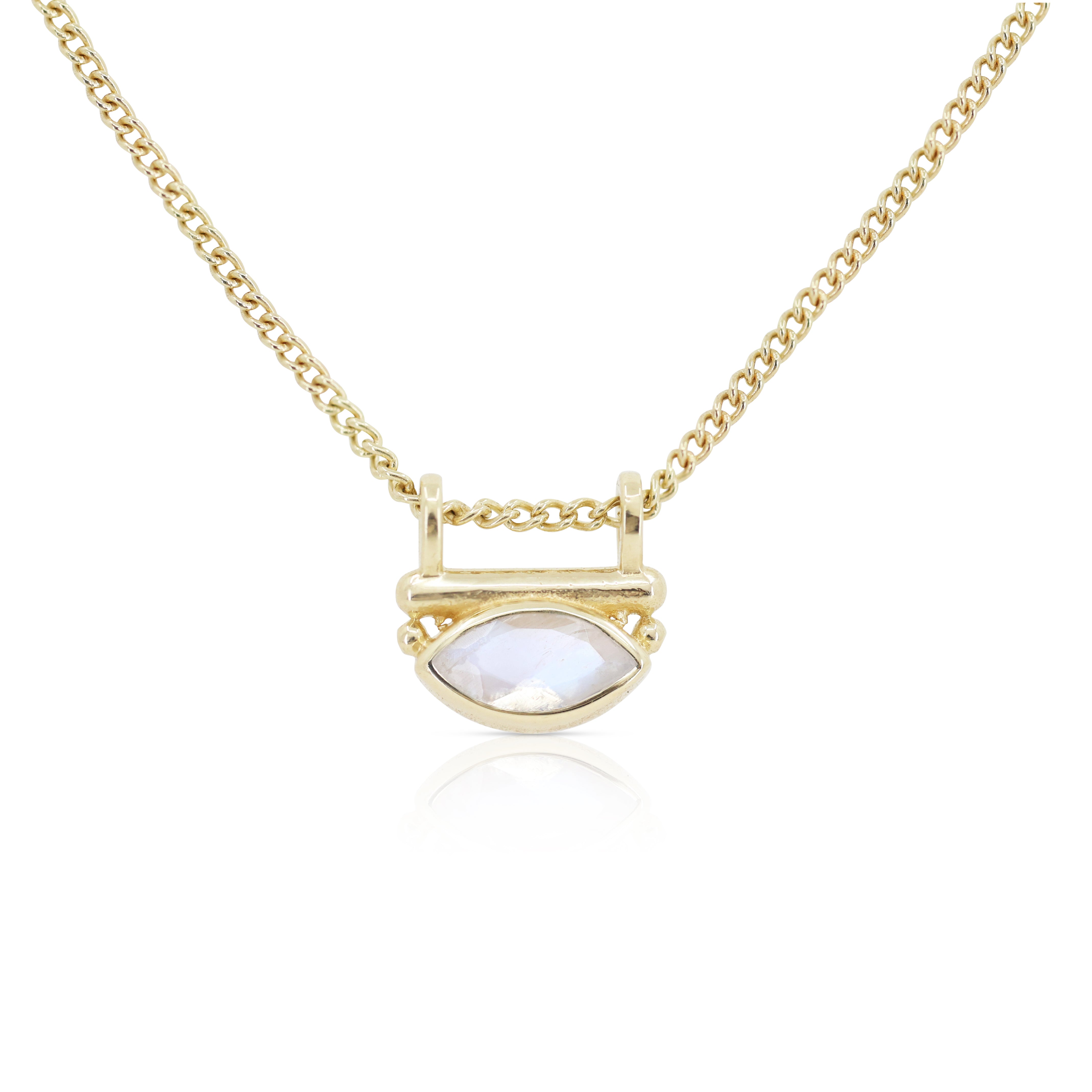 Nyra Moonstone Gold Necklace