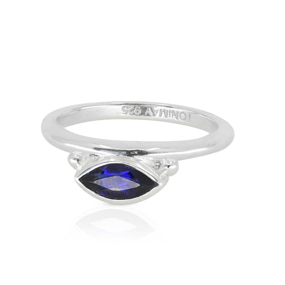 Nyra Marquise Sapphire Silver Stacker