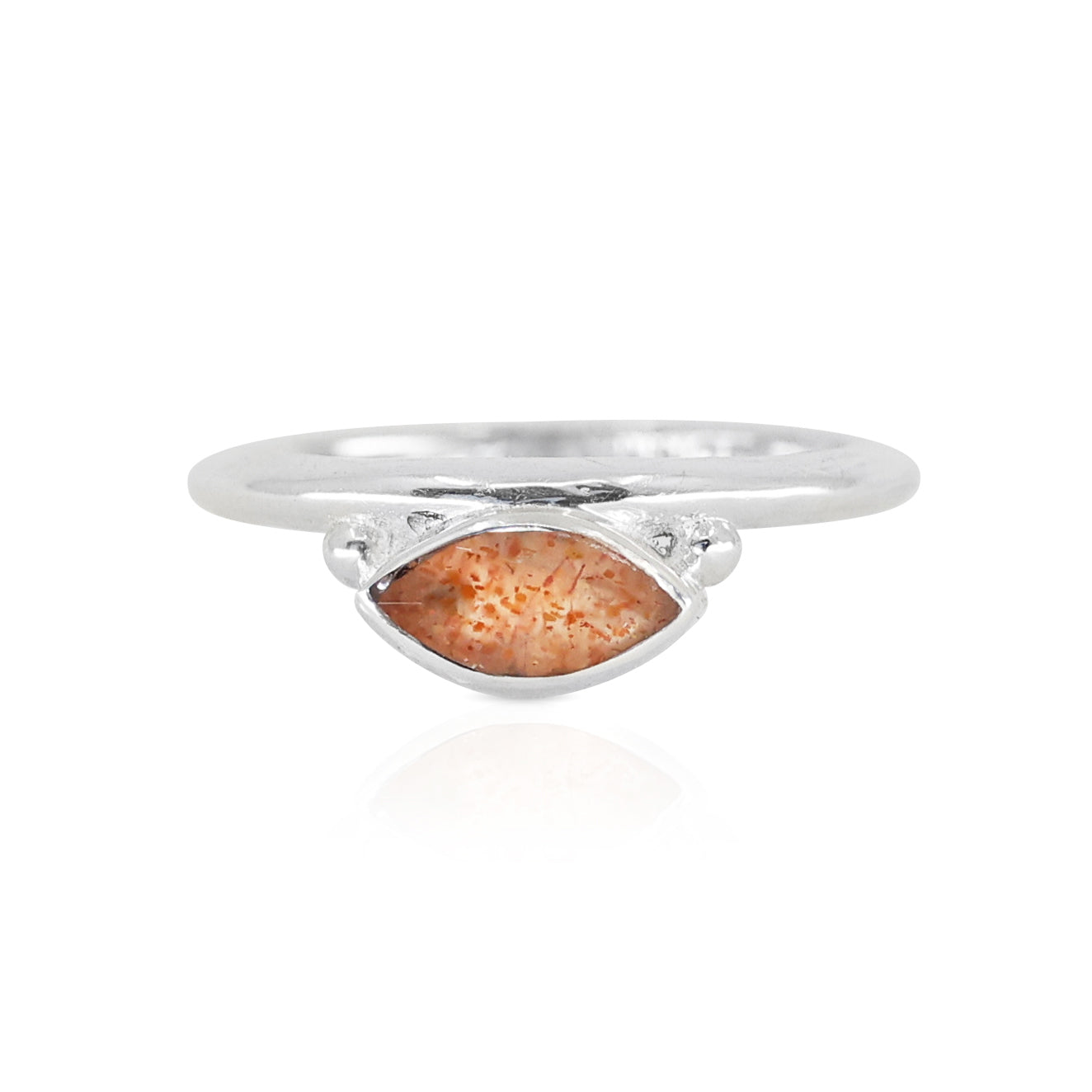 Nyra Marquise Sunstone Silver Stacker