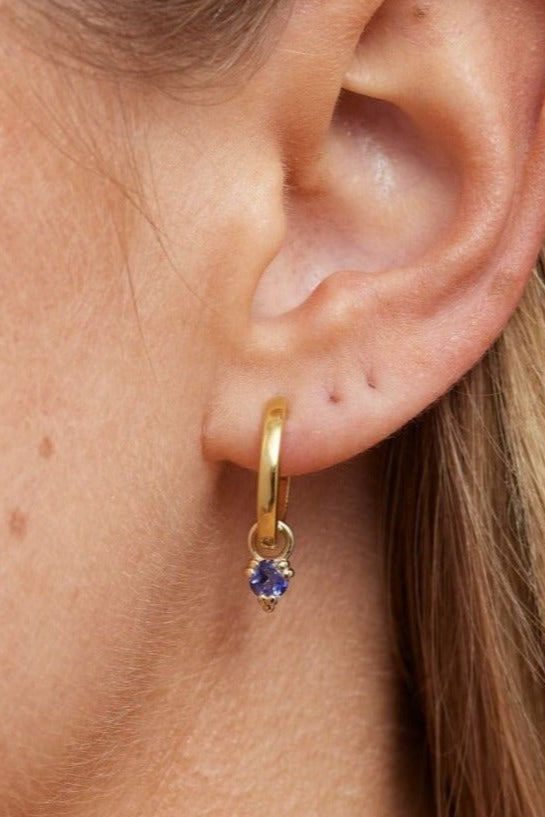 Orb Iolite Gold Charm