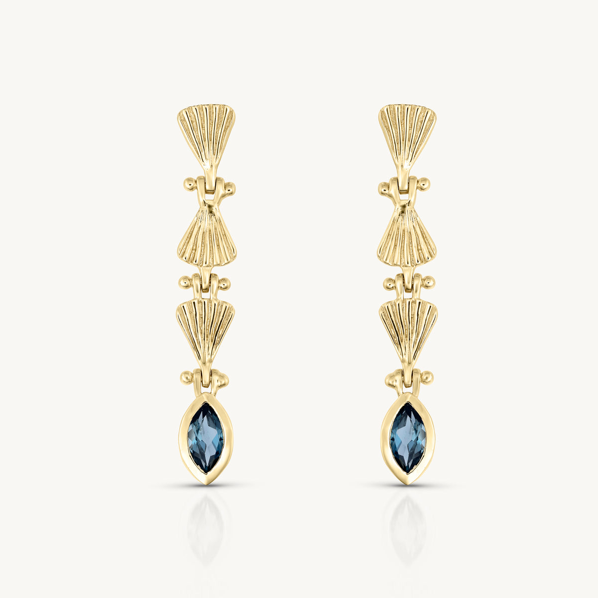 Octavia Topaz Gold Earrings – ToniMay