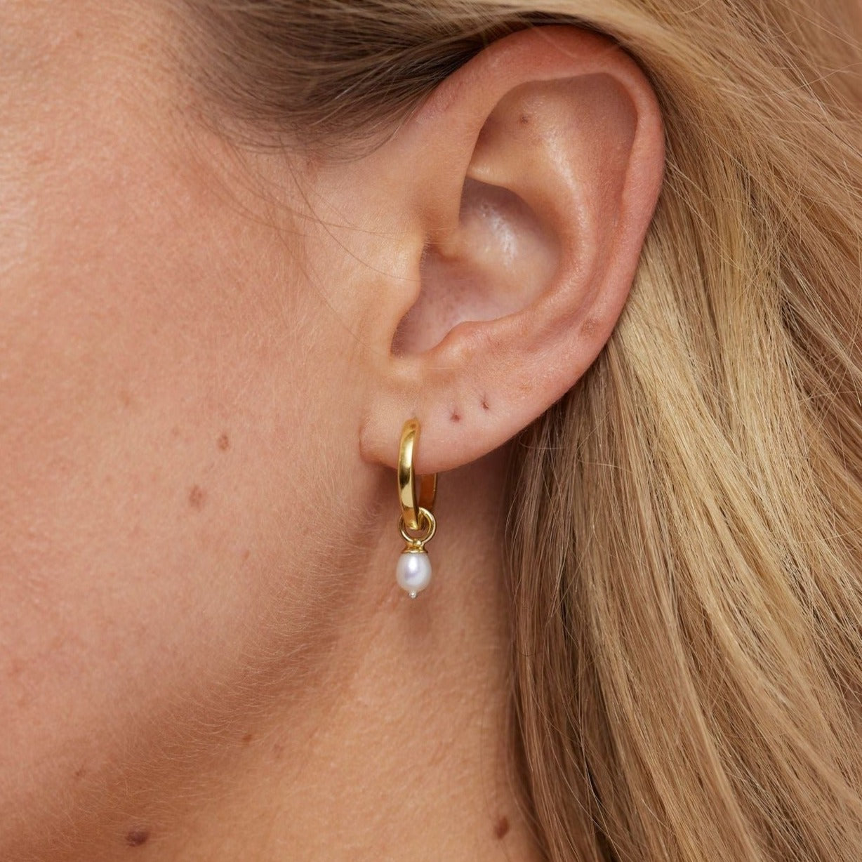 Pearl Gold Earring Charm