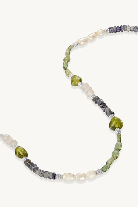 Wren Silver Beaded Necklace – ToniMay - Main Image