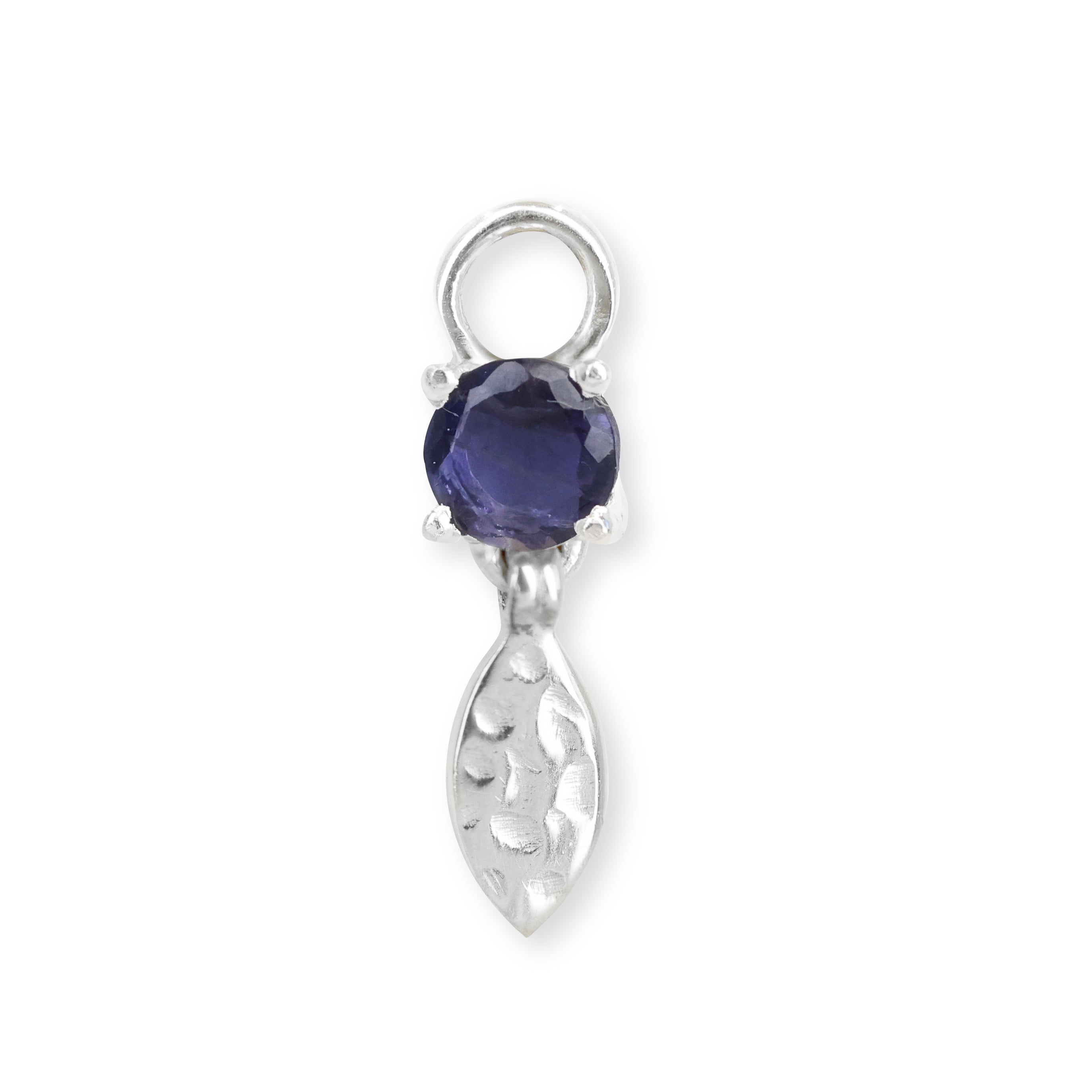 Petal Iolite Silver Charm