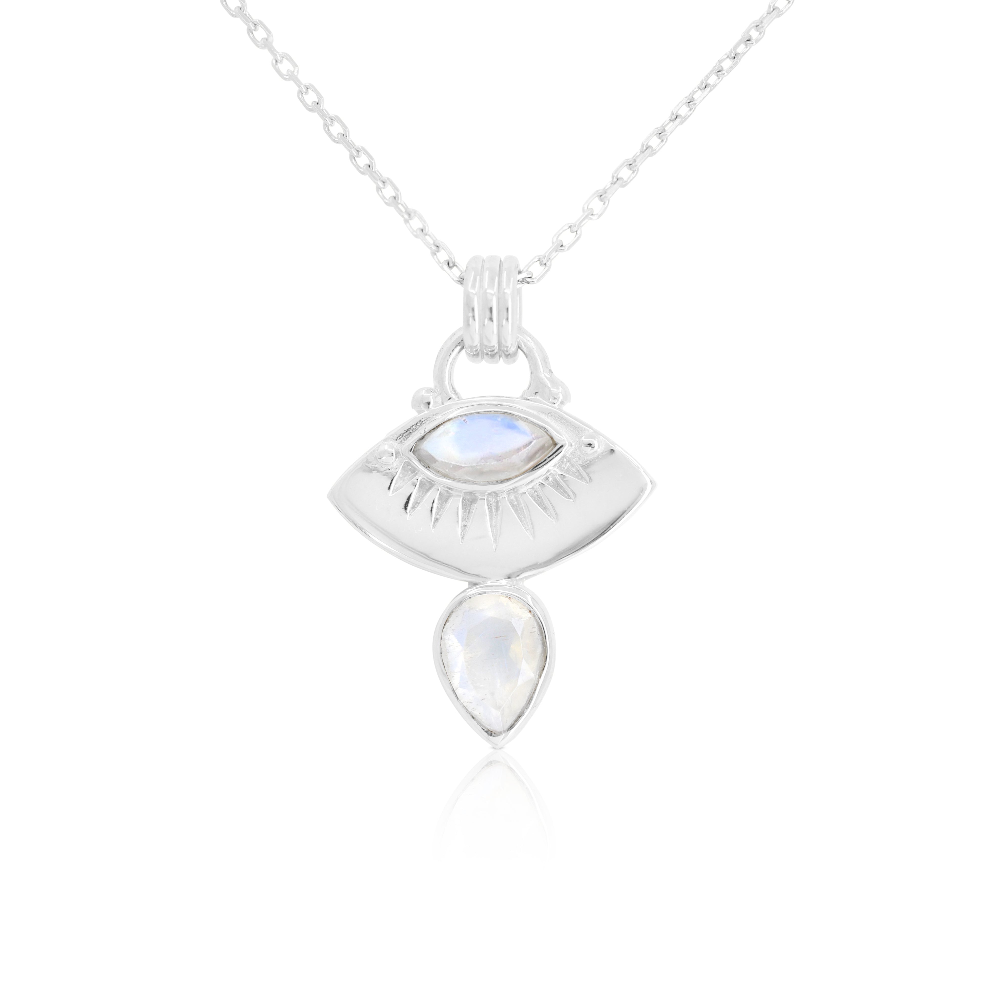 Ray Moonstone Silver Necklace