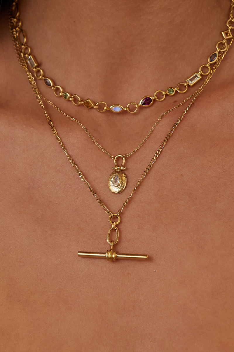 Fob gold necklace hotsell