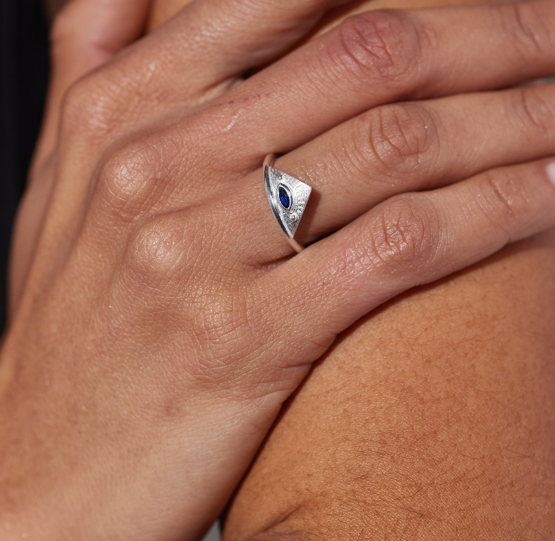 Solaris Sapphire Silver Ring