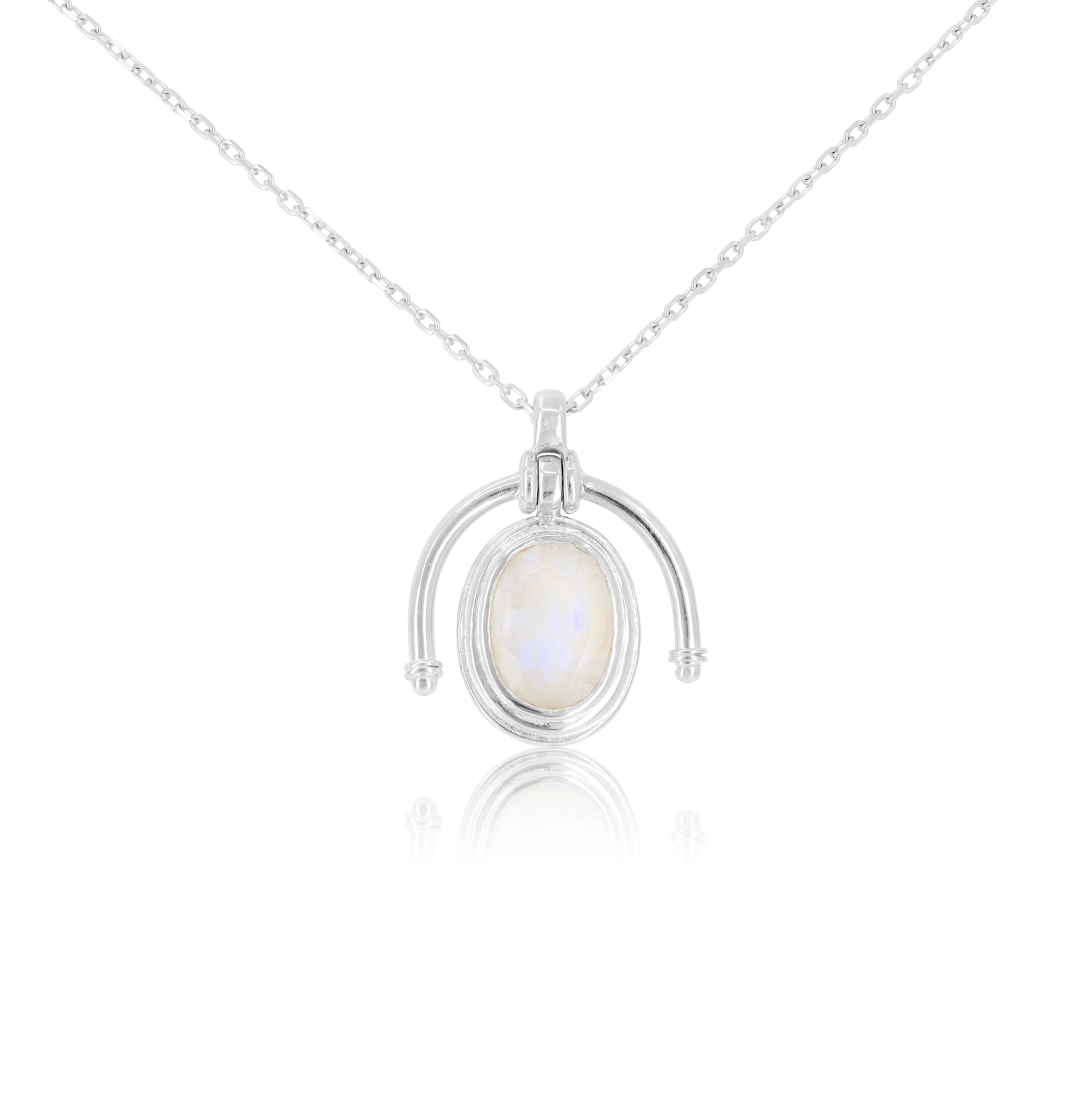 Muse Moonstone Silver Necklace