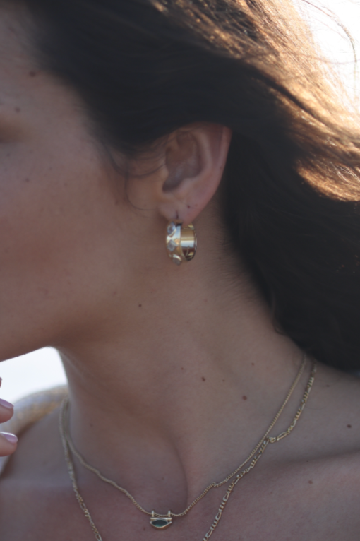 Coronet Apatite Gold Hoops