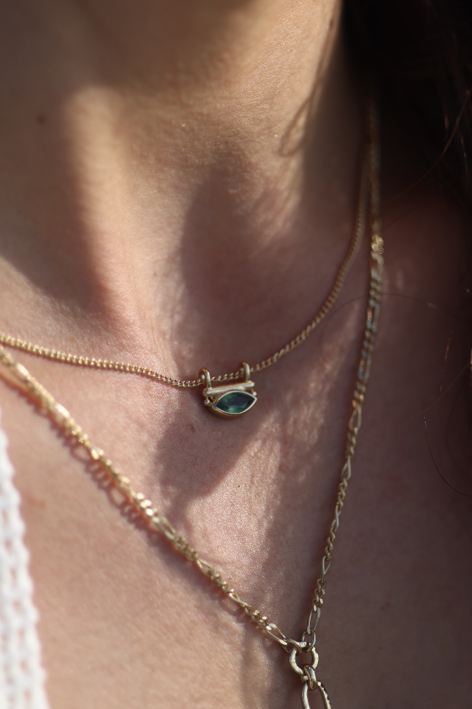 Nyra Apatite Gold Necklace