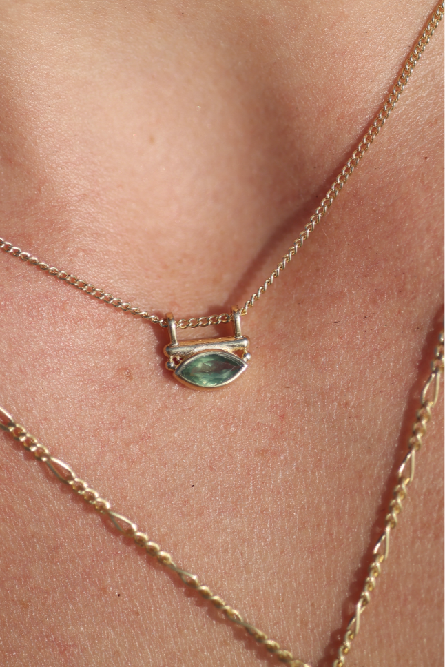 Nyra Apatite Gold Necklace