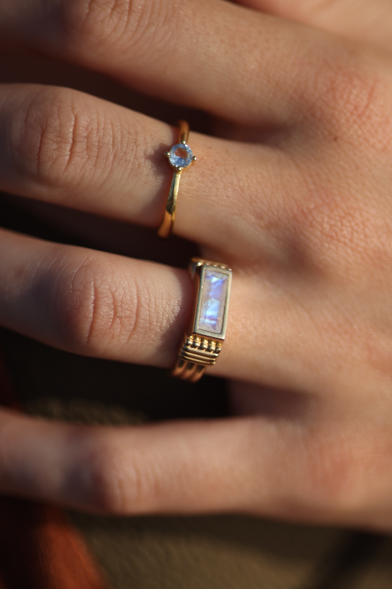 Phoebe Moonstone Gold Ring