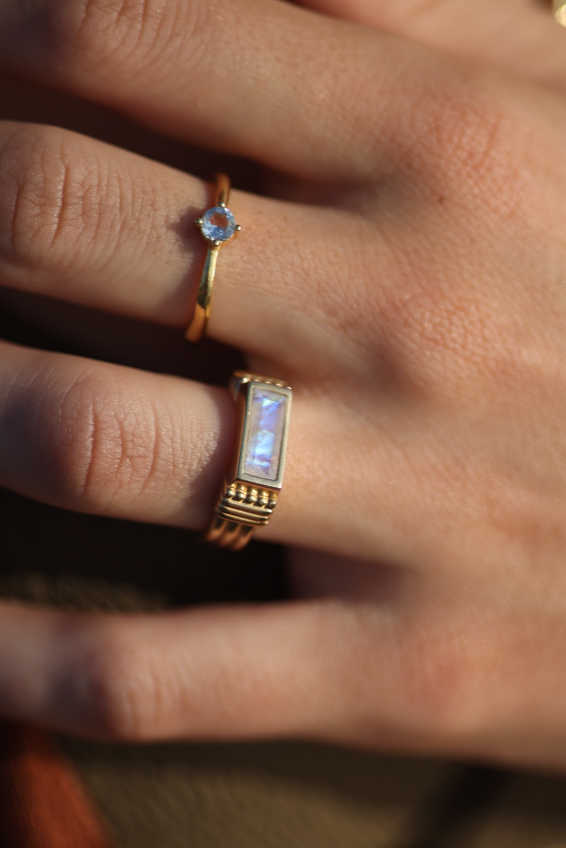 Phoebe Moonstone Silver Ring