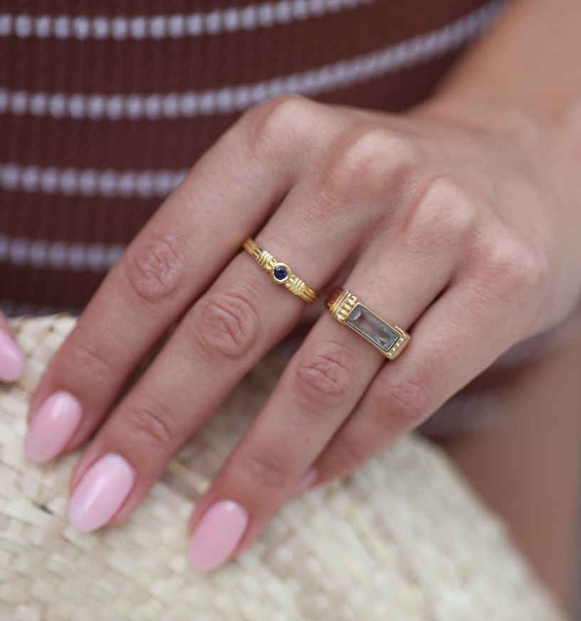 Rana Iolite Silver Ring